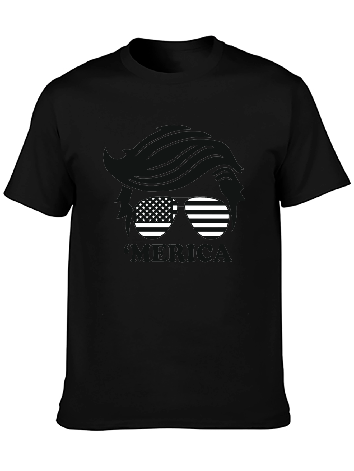 USA Flag Sunglasses Graphic T-Shirt - Patriotic Style