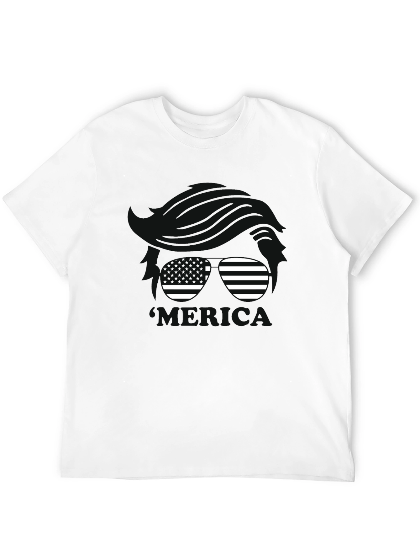 USA Flag Sunglasses Graphic T-Shirt - Patriotic Style