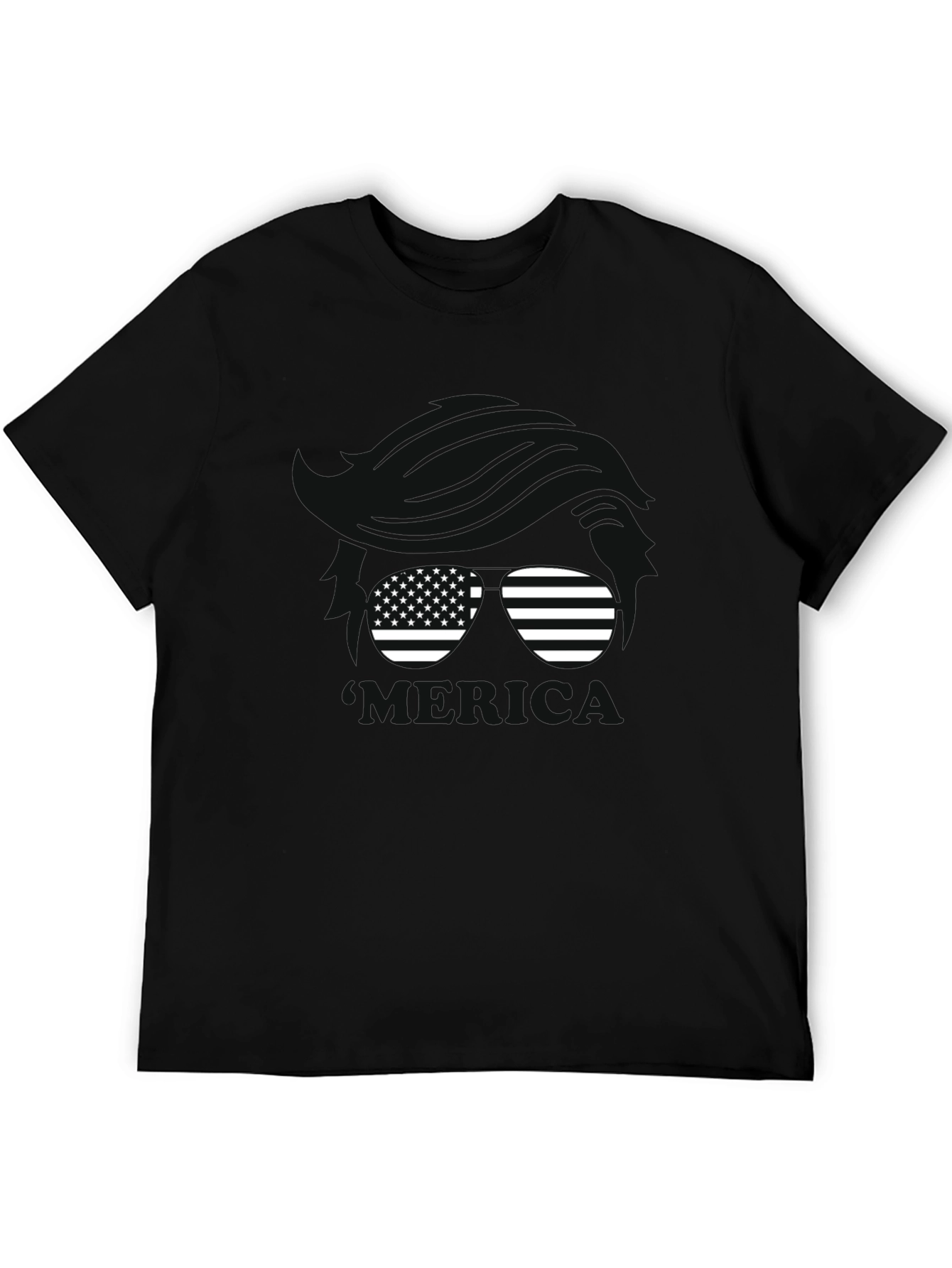 USA Flag Sunglasses Graphic T-Shirt - Patriotic Style
