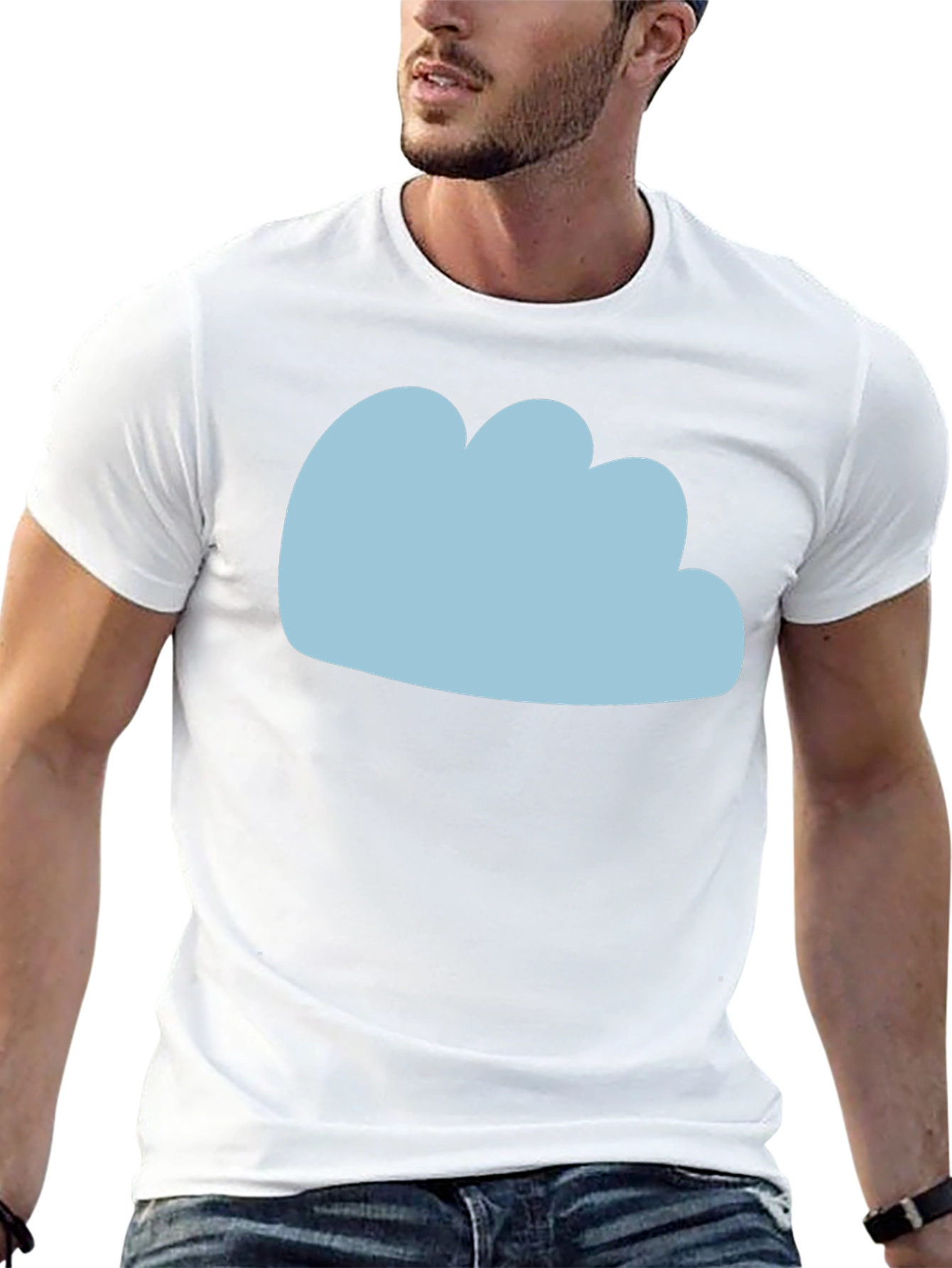 Blue Cloud Graphic T-Shirt - Soft Cotton Blend