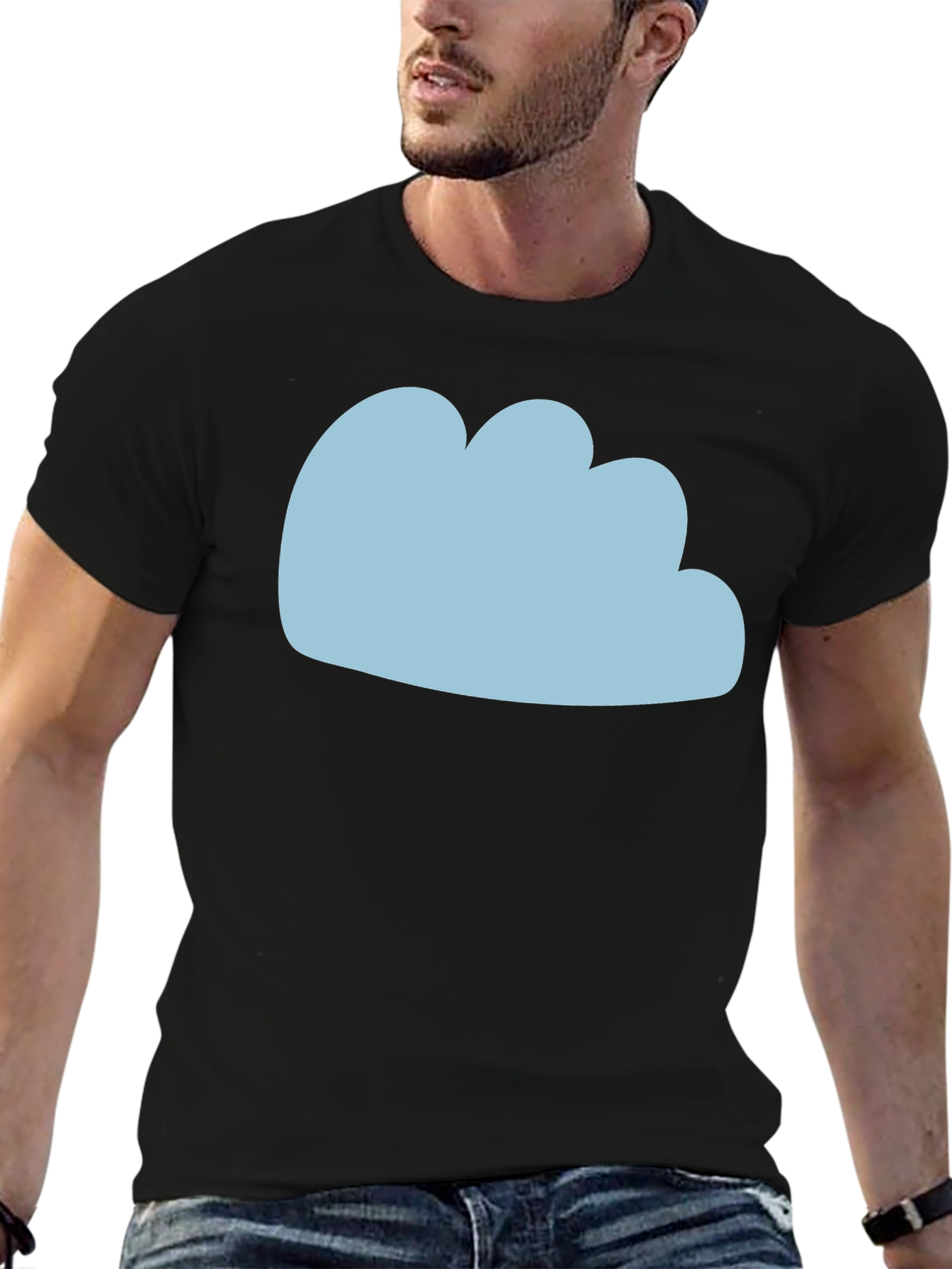Blue Cloud Graphic T-Shirt - Soft Cotton Blend