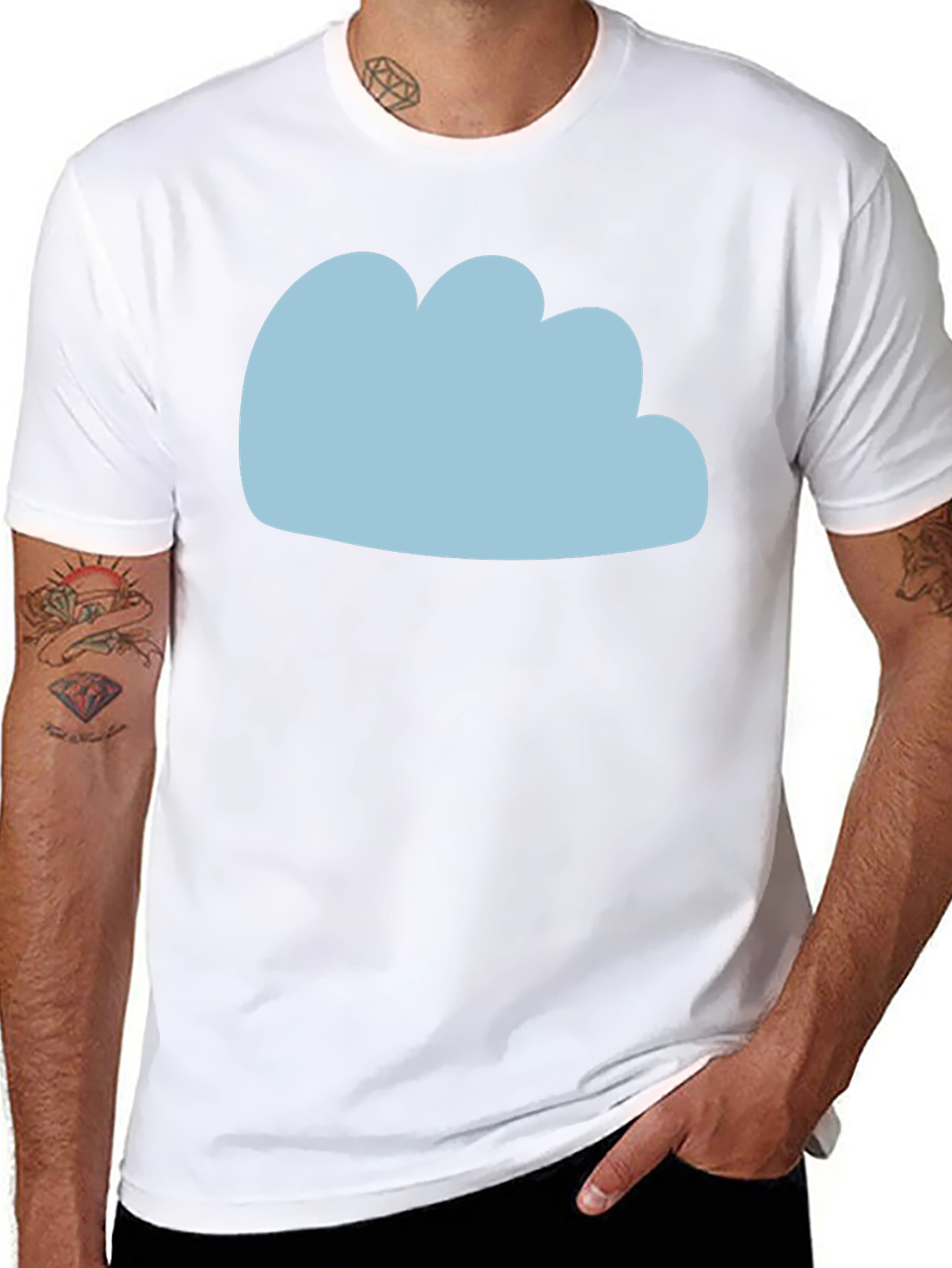 Blue Cloud Graphic T-Shirt - Soft Cotton Blend