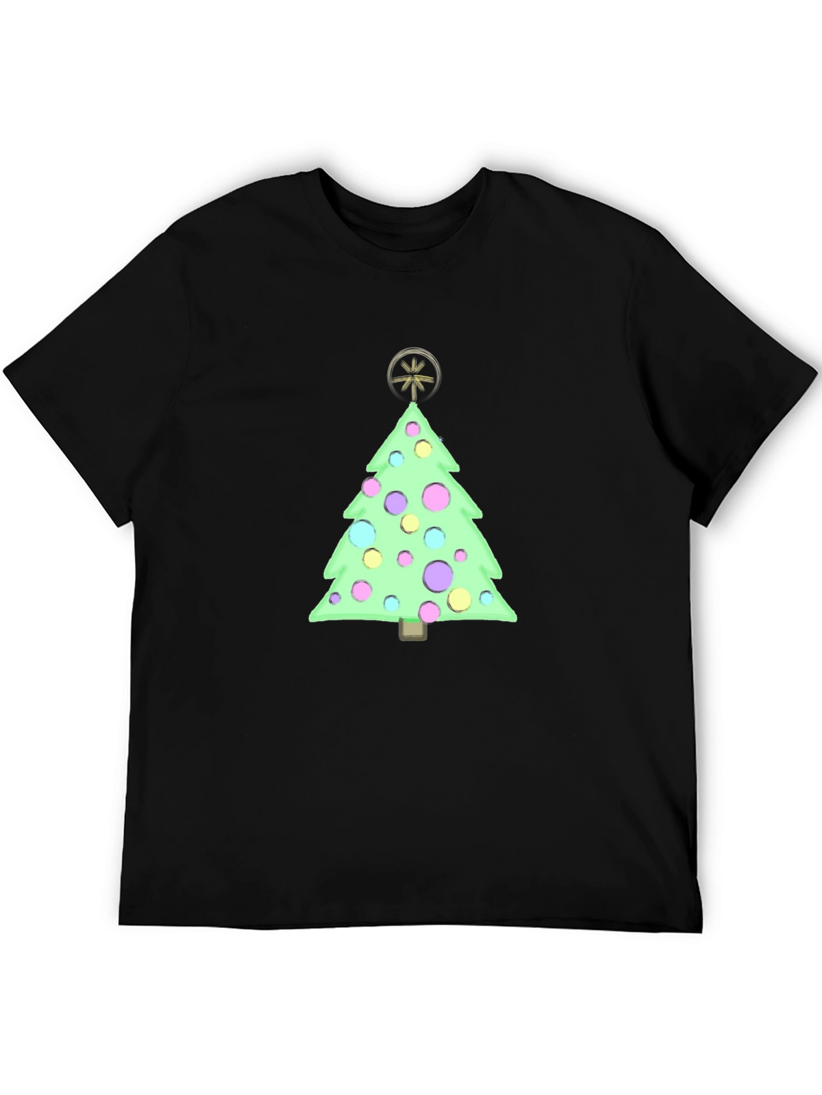 Festive Christmas Tree Graphic Tee - Holiday Cheer