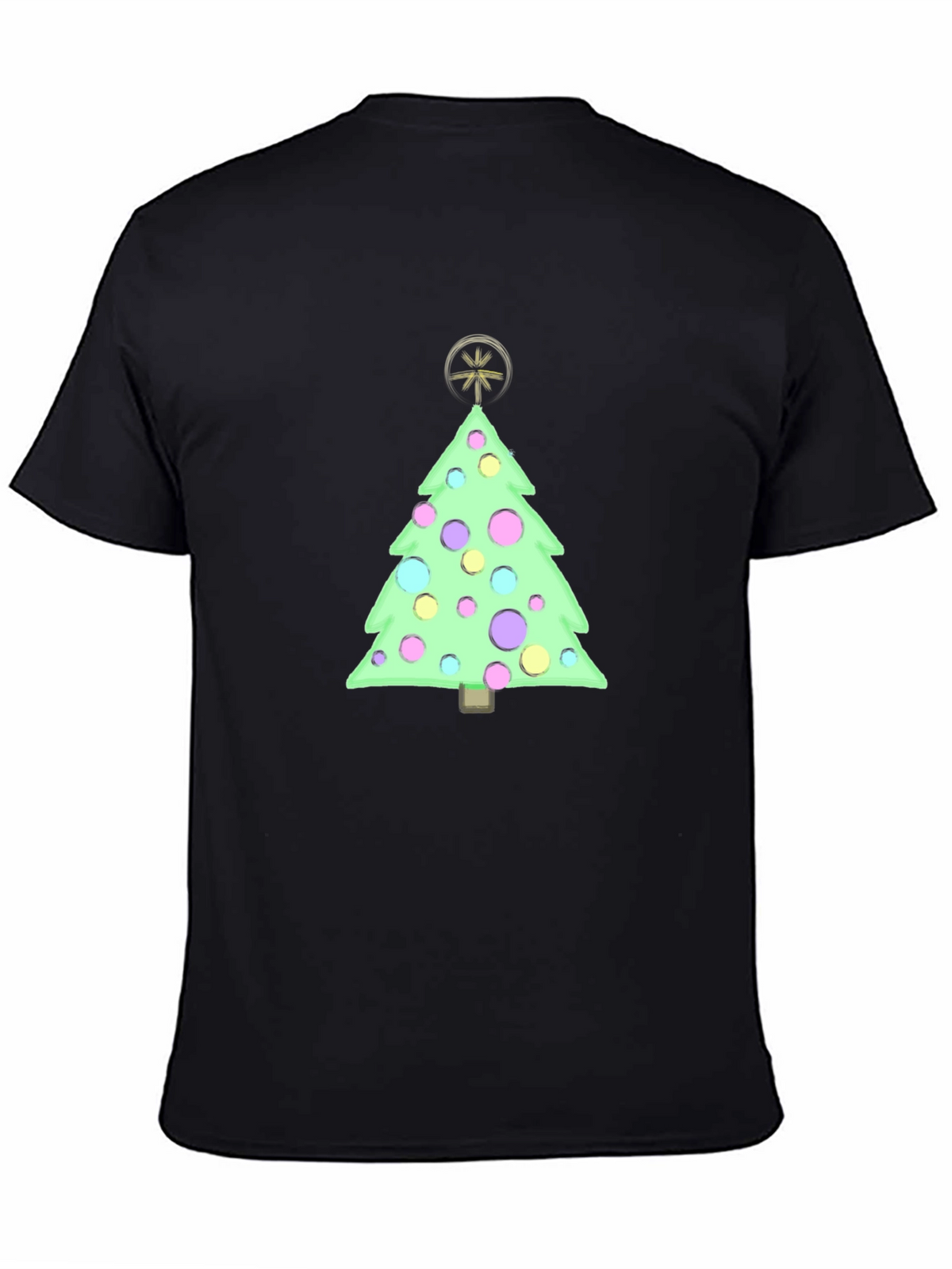 Festive Christmas Tree Graphic Tee - Holiday Cheer