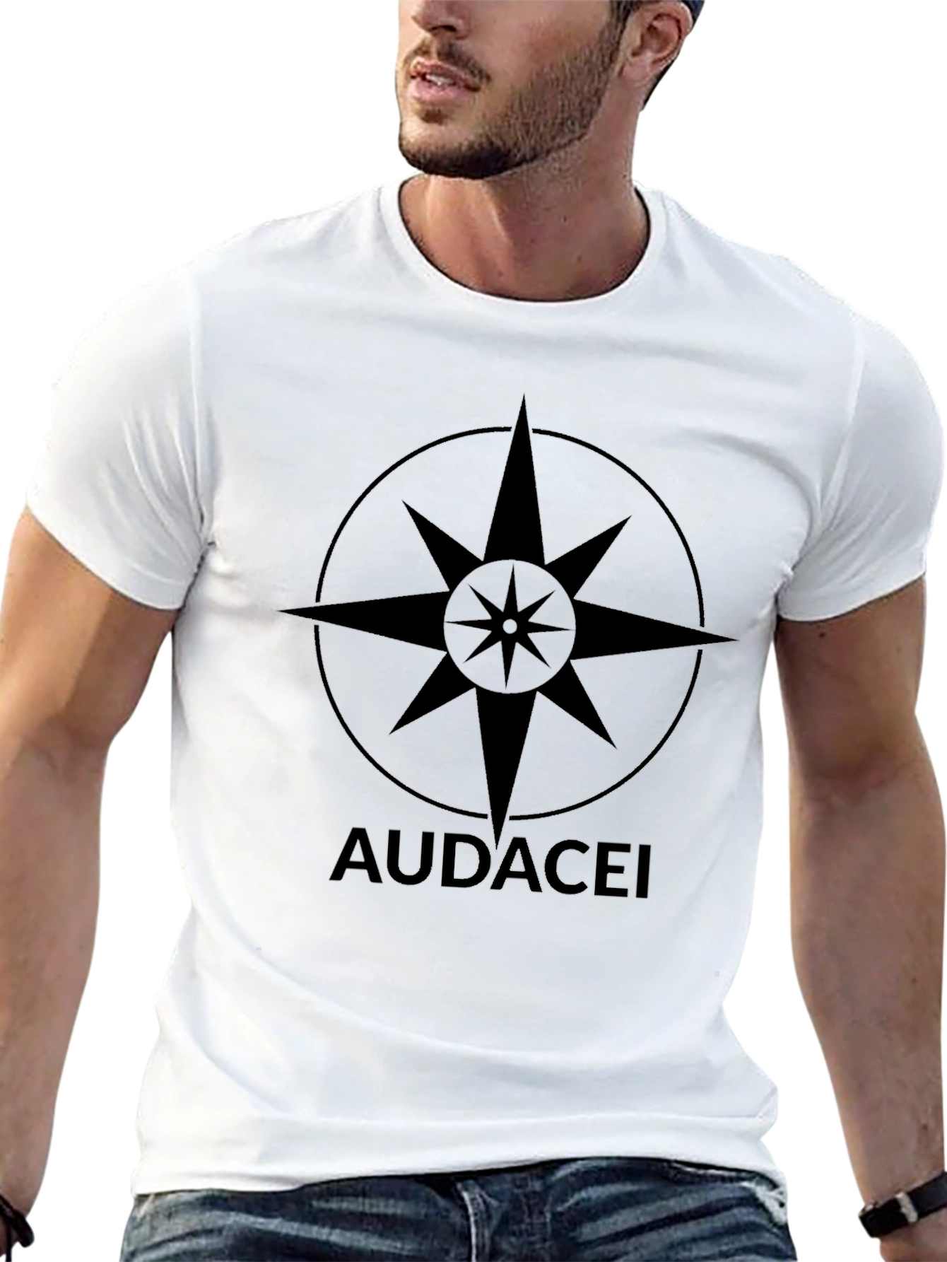 Audacei Star Compass Black T-Shirt