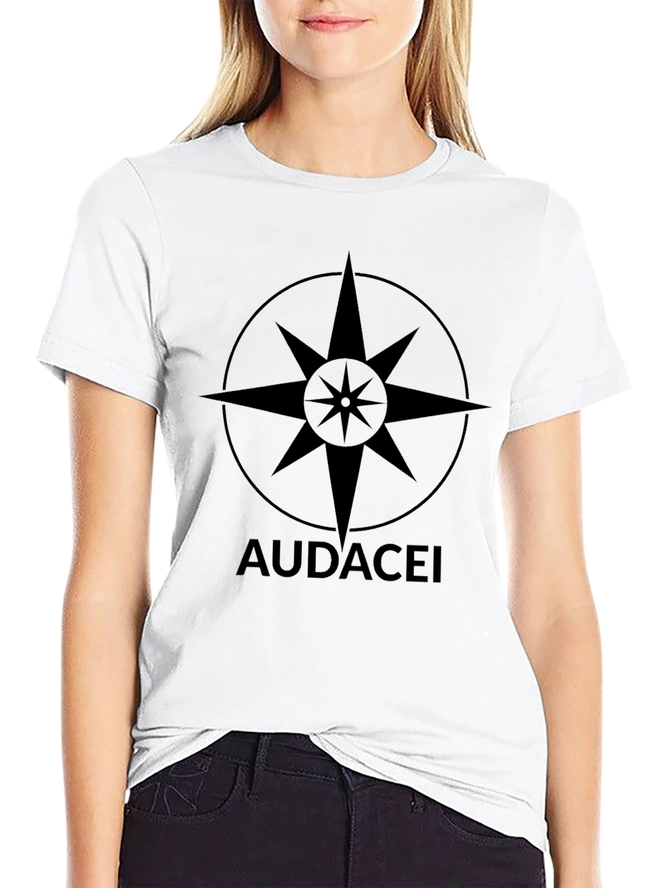 Audacei Star Compass Black T-Shirt