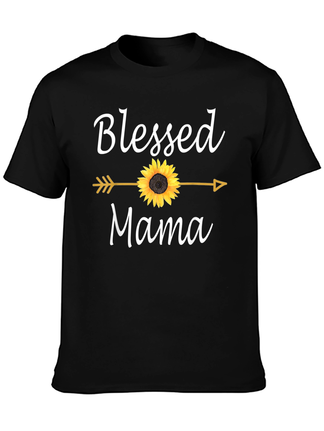 Blessed Mama Sunflower Graphic T-Shirt