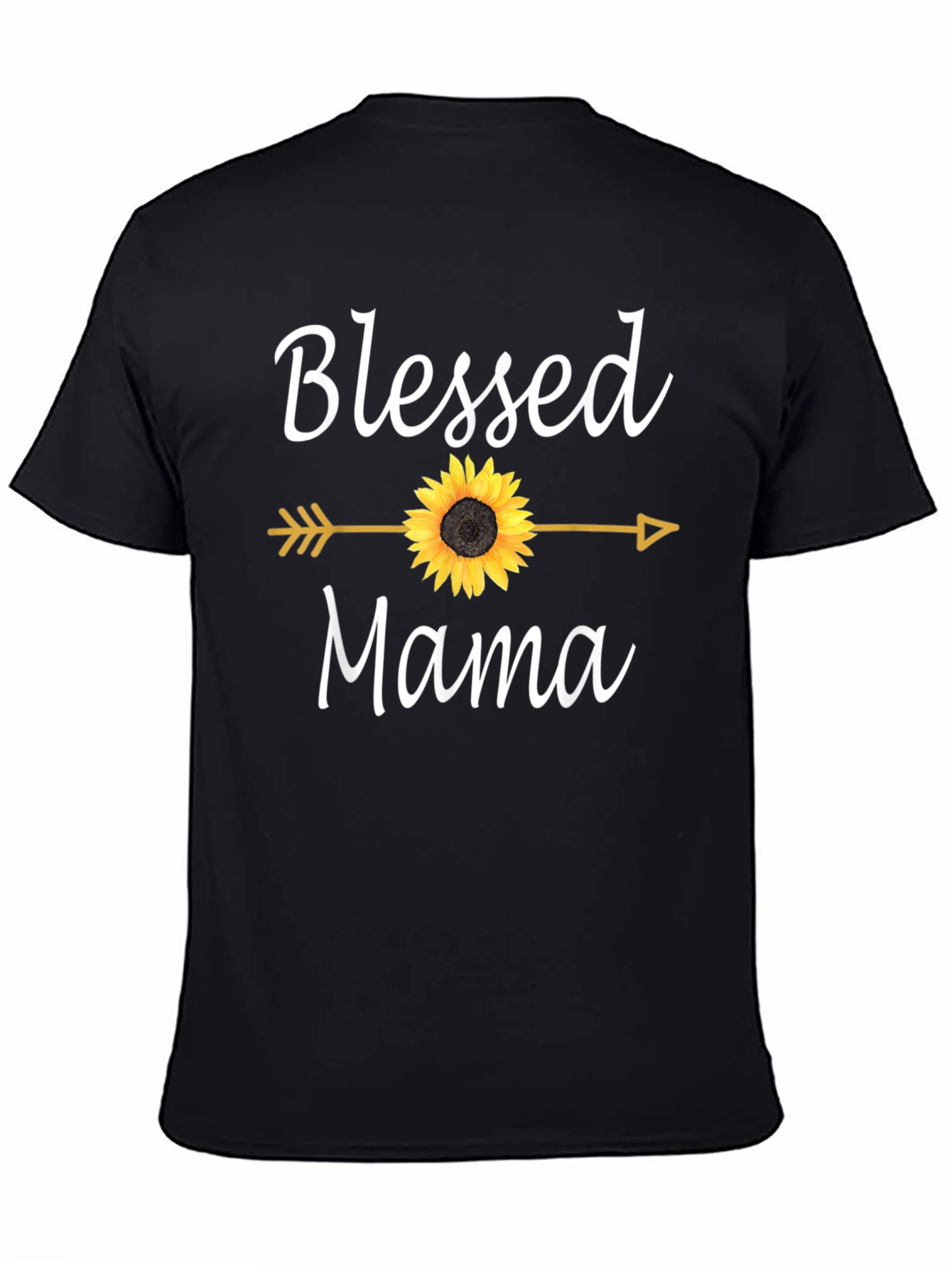 Blessed Mama Sunflower Graphic T-Shirt