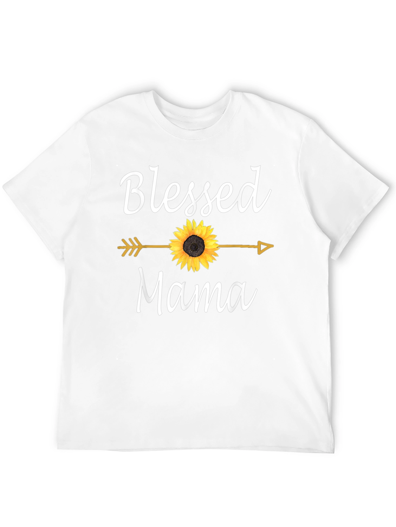 Blessed Mama Sunflower Graphic T-Shirt