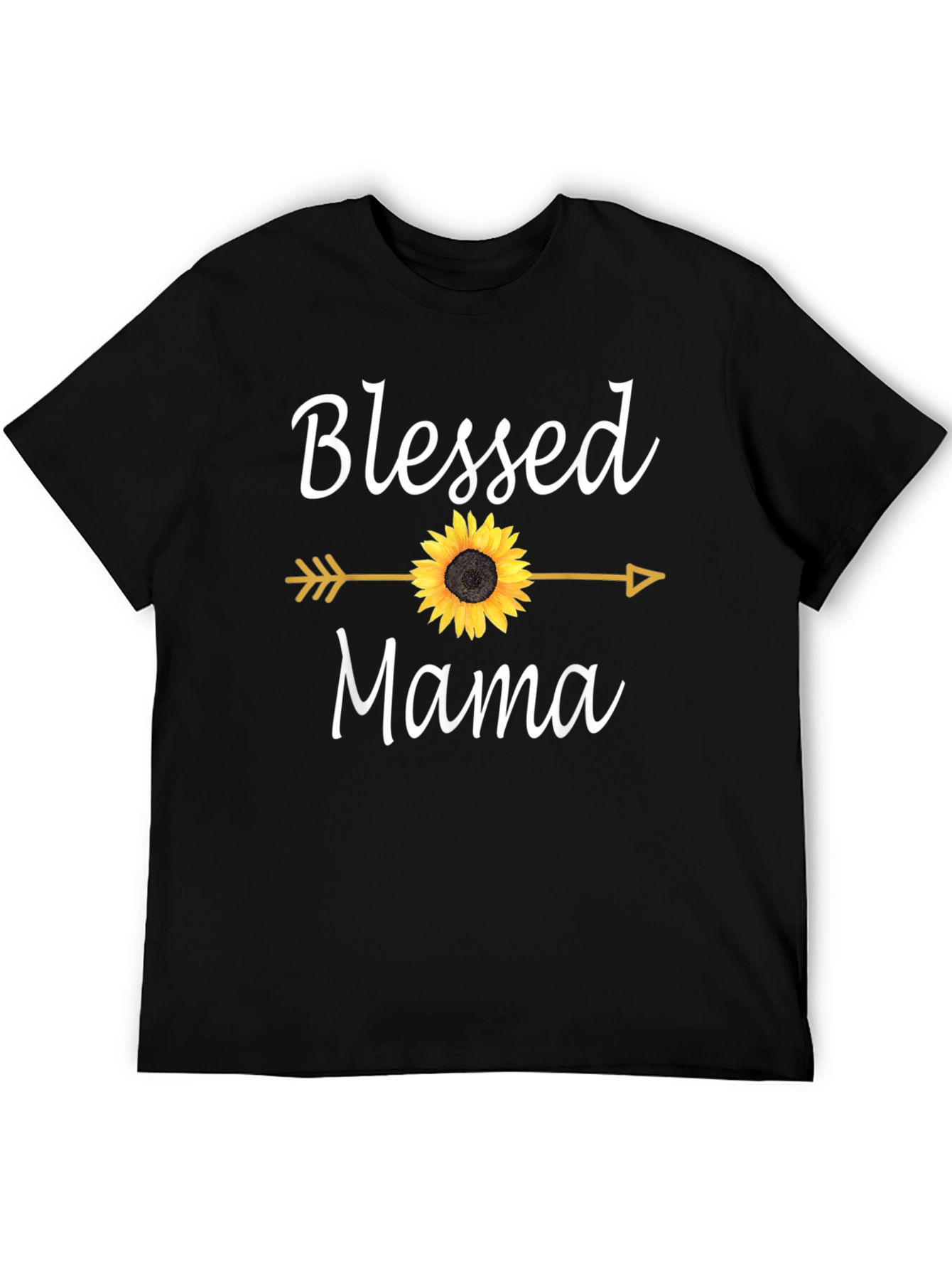 Blessed Mama Sunflower Graphic T-Shirt