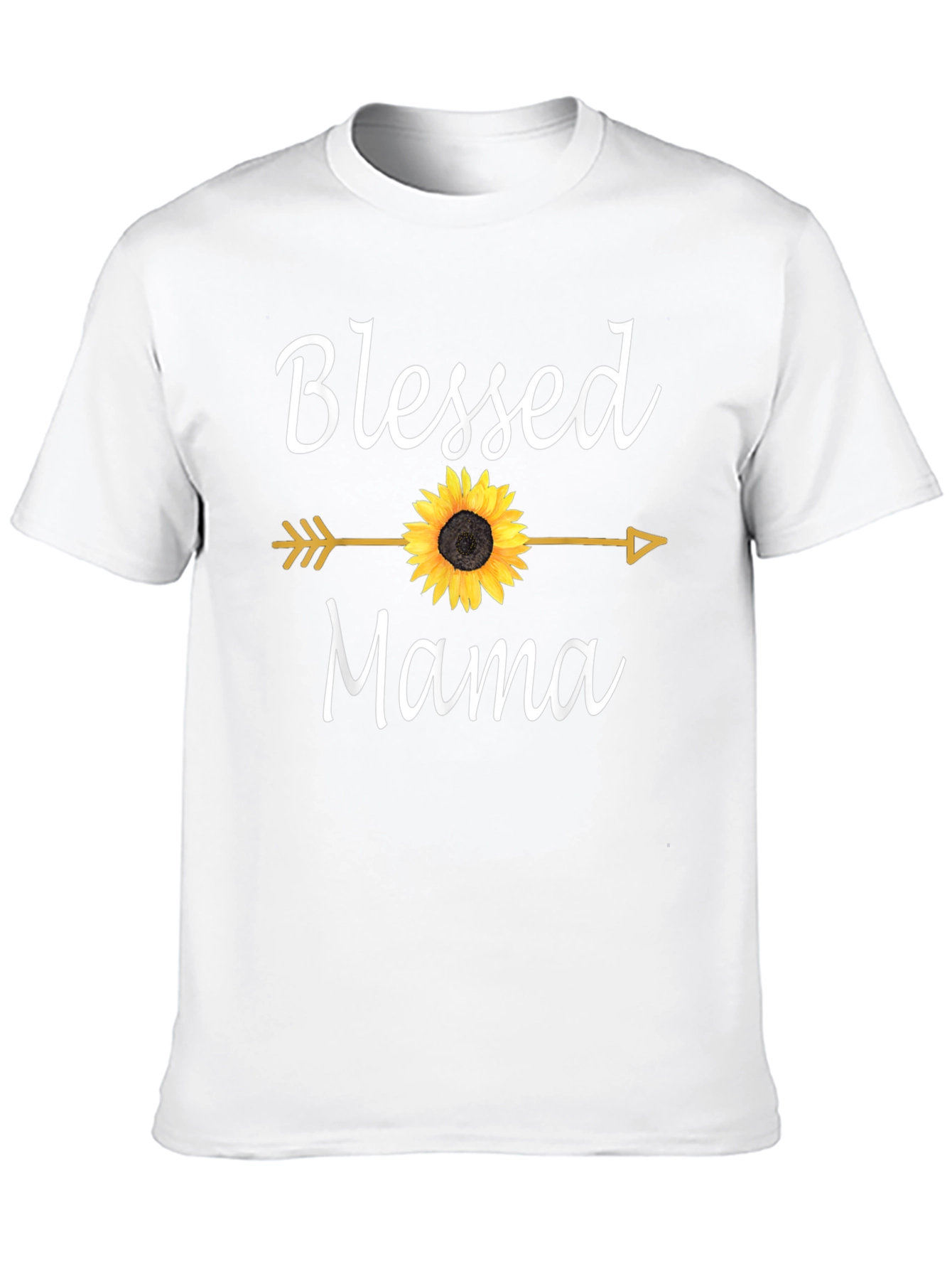 Blessed Mama Sunflower Graphic T-Shirt