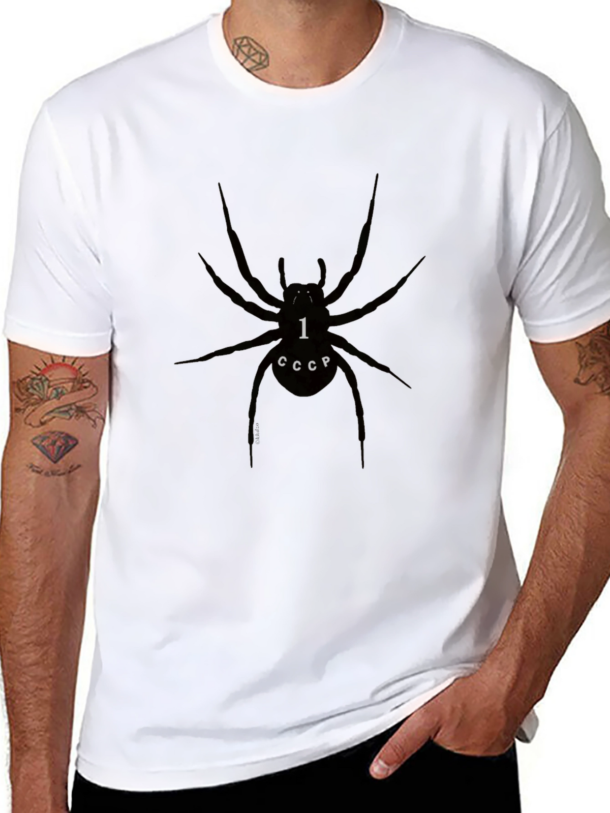 Spider CCCP Graphic Tee - Black T-Shirt