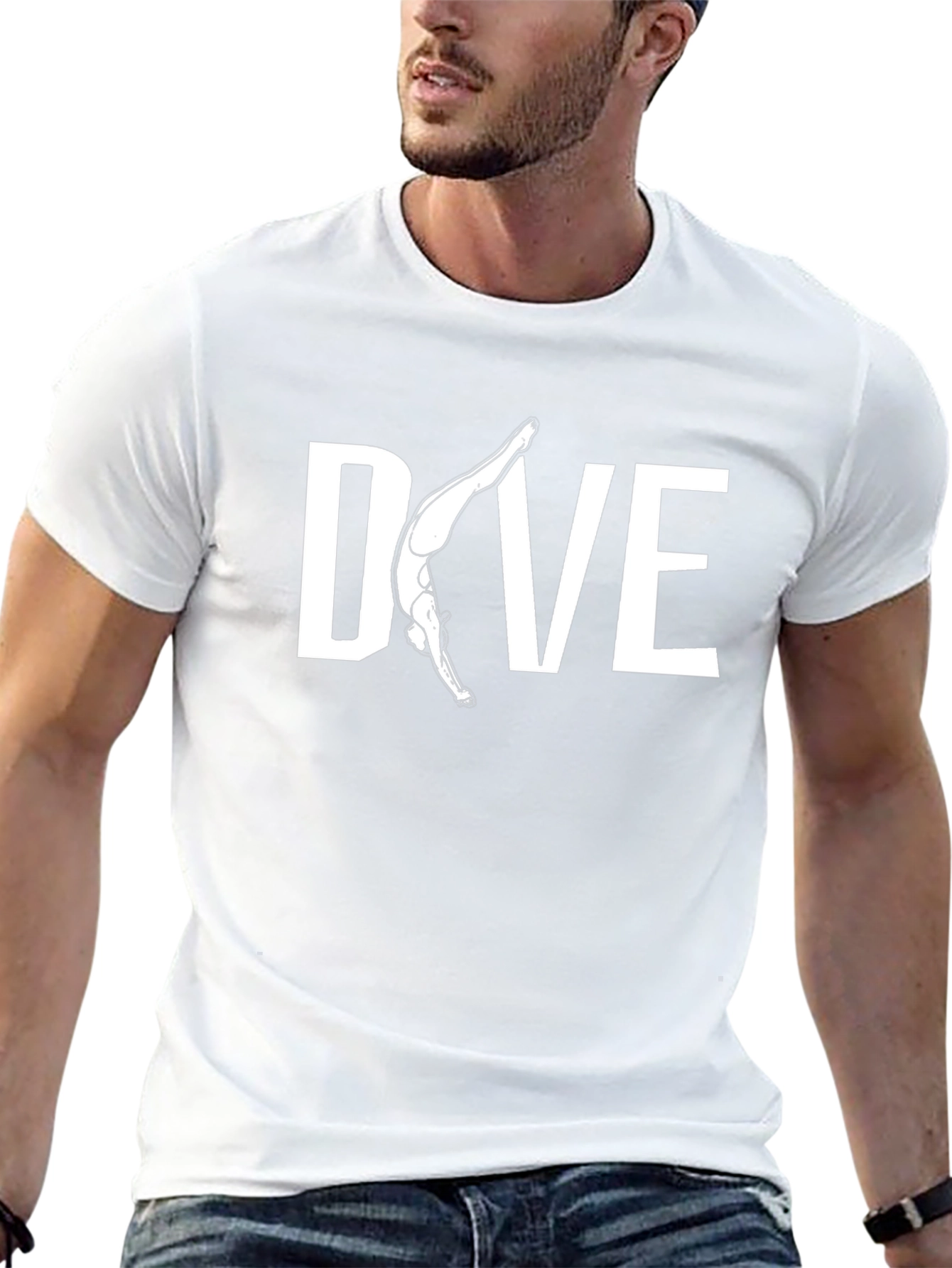Dive T-Shirt - Black Tee with Diver Graphic