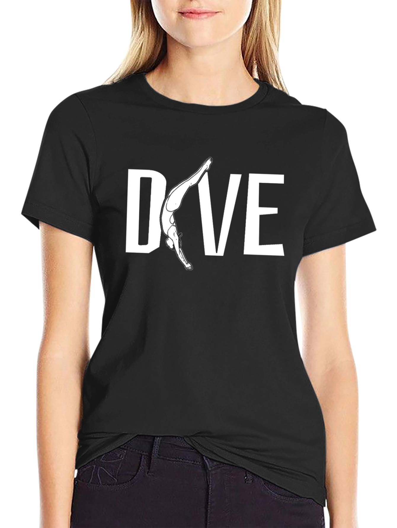 Dive T-Shirt - Black Tee with Diver Graphic