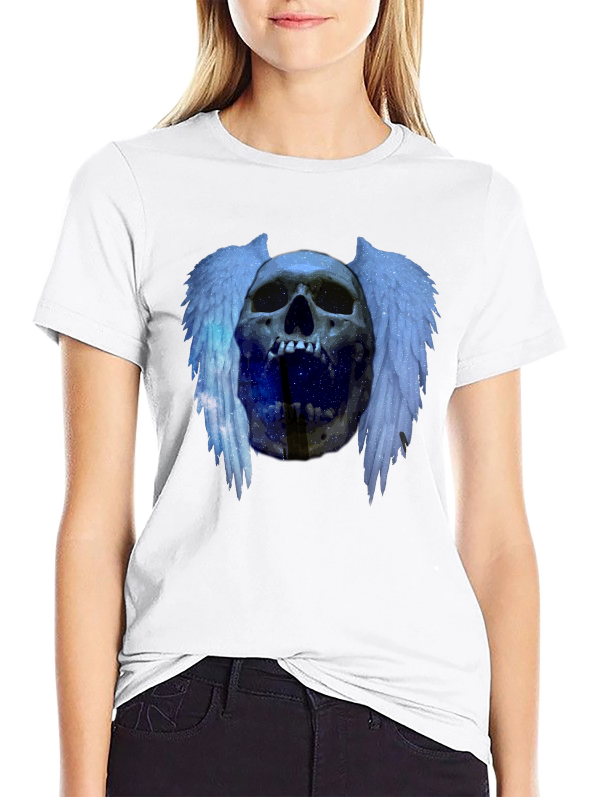 Skull Wings Graphic Tee - Edgy Fashion