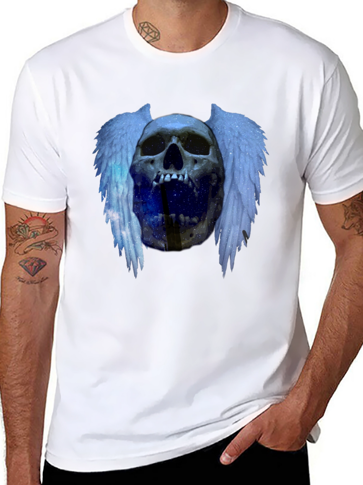Skull Wings Graphic Tee - Edgy Fashion