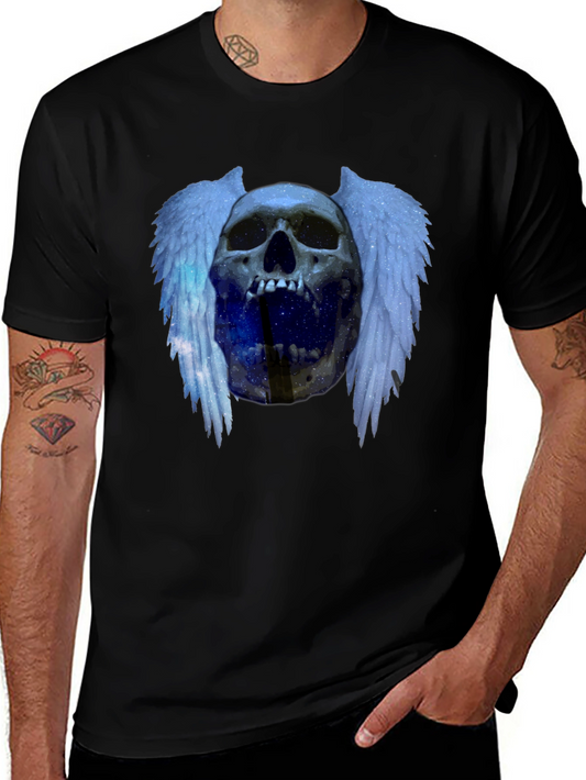 Skull Wings Graphic Tee - Edgy Fashion