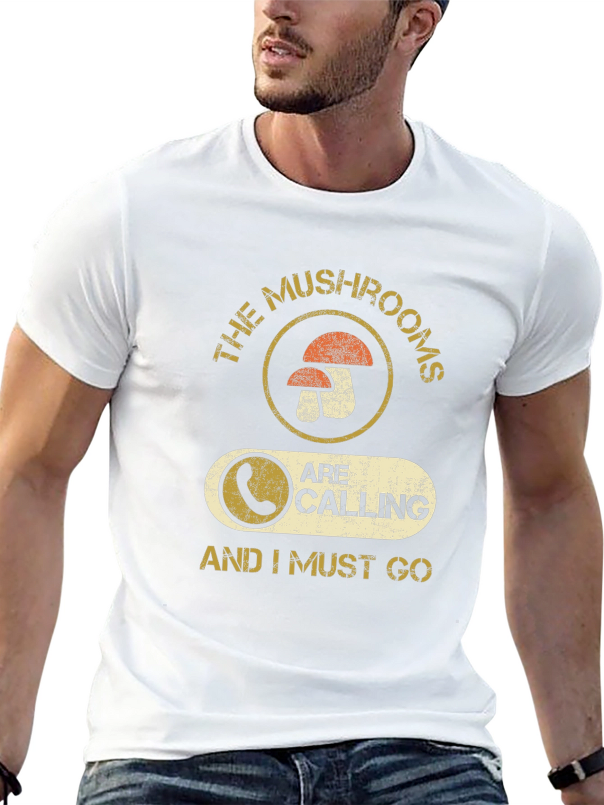 Mushroom Calling Graphic T-Shirt - Funny Forager Tee