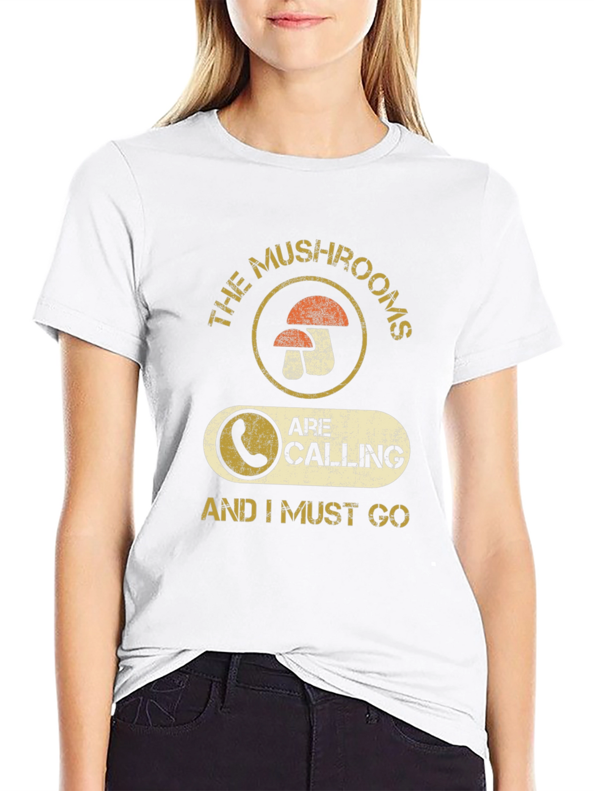 Mushroom Calling Graphic T-Shirt - Funny Forager Tee