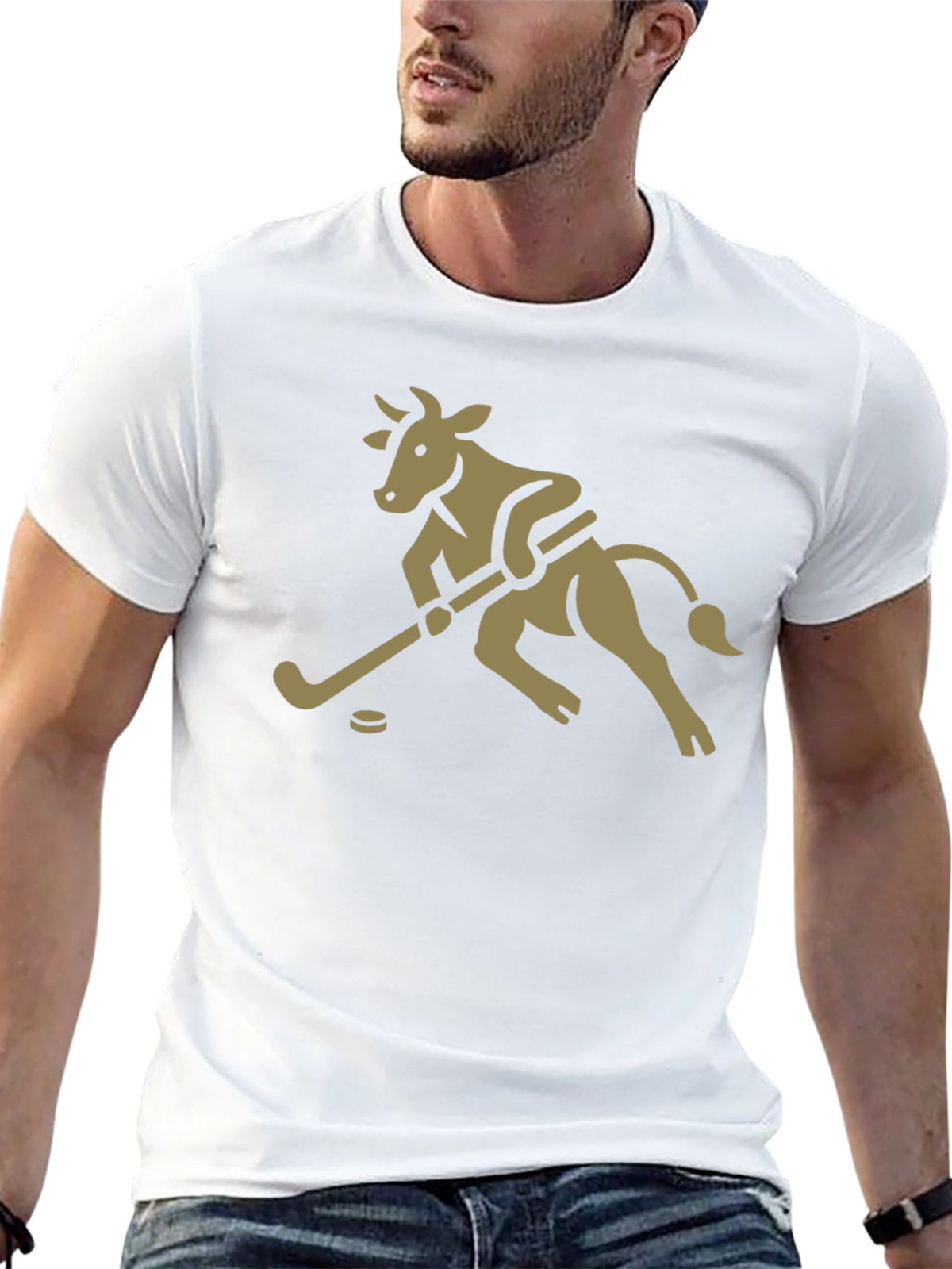 Hockey Cow Graphic T-Shirt