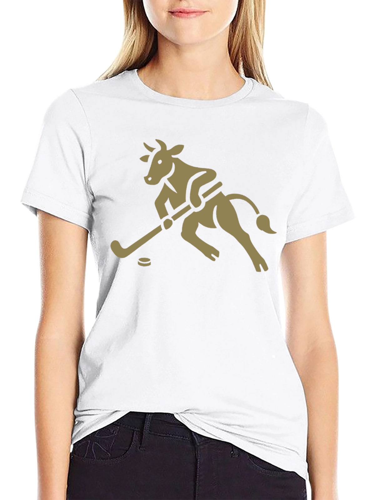 Hockey Cow Graphic T-Shirt