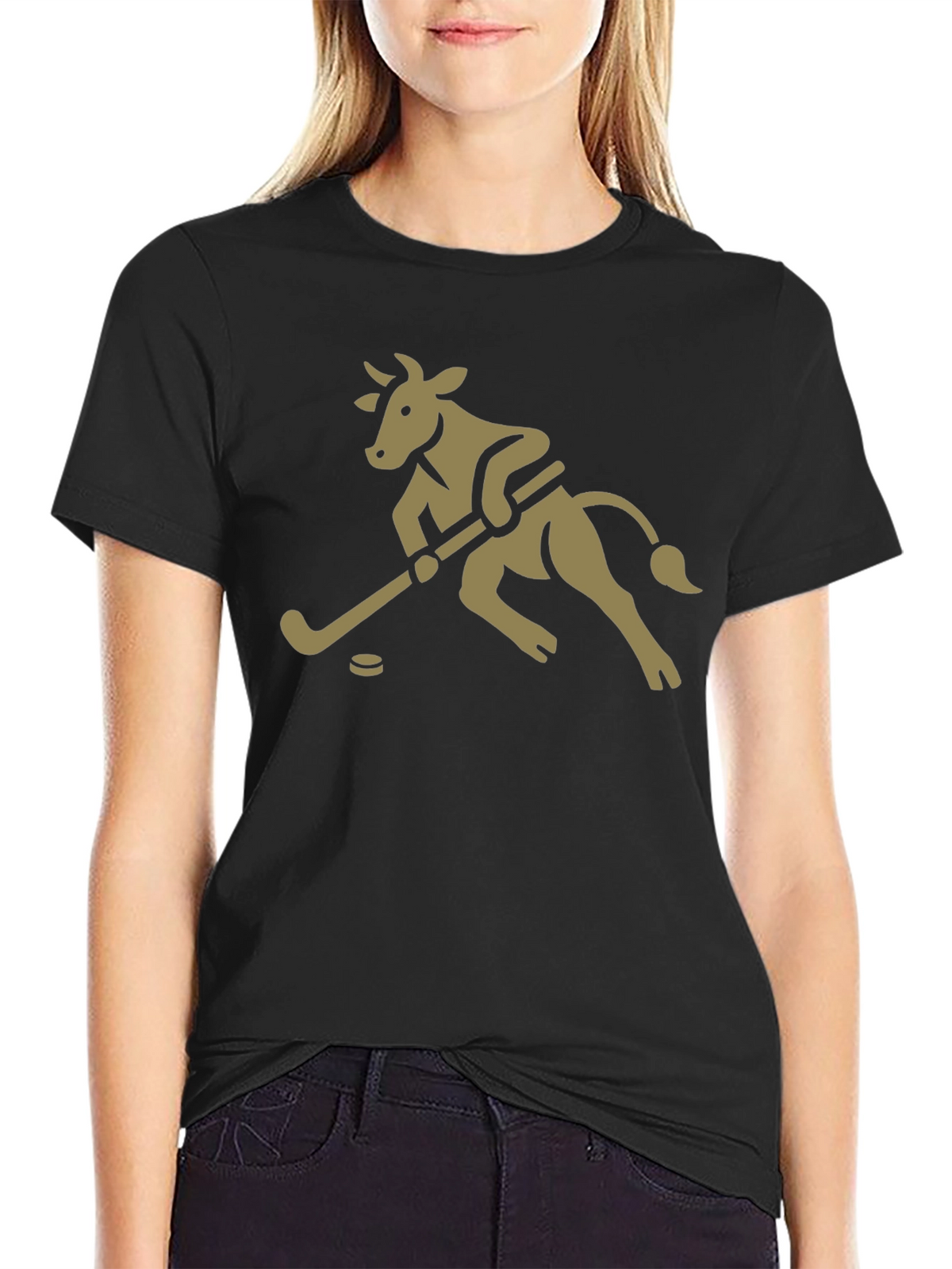 Hockey Cow Graphic T-Shirt