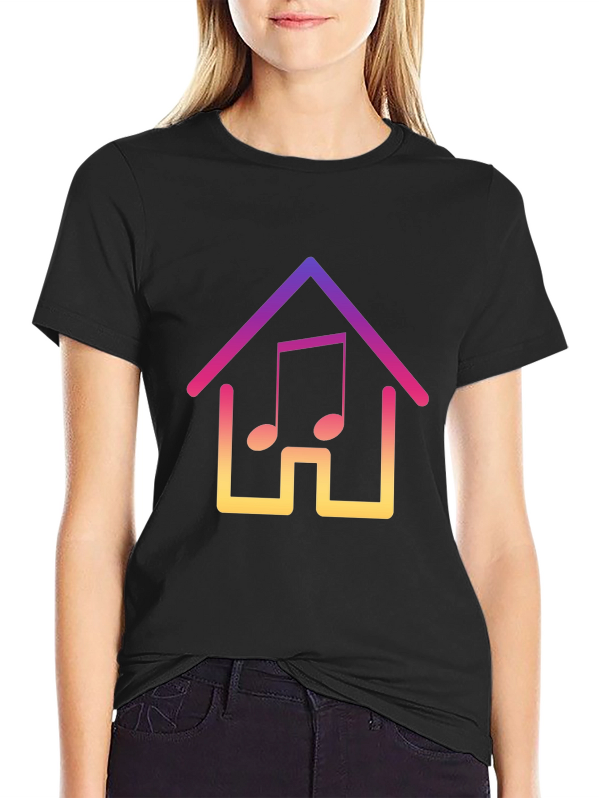 Gradient Music House Graphic Tee