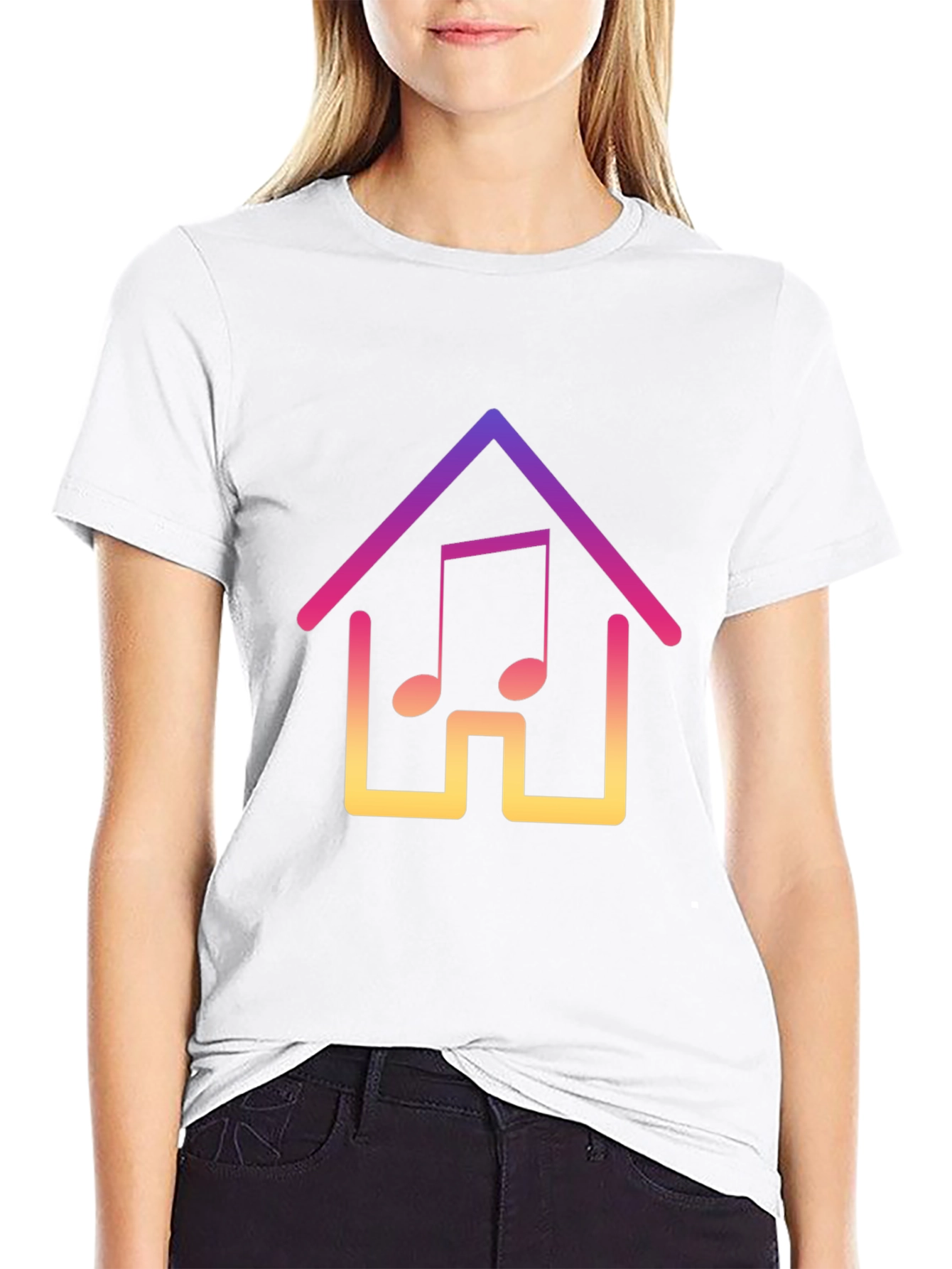 Gradient Music House Graphic Tee