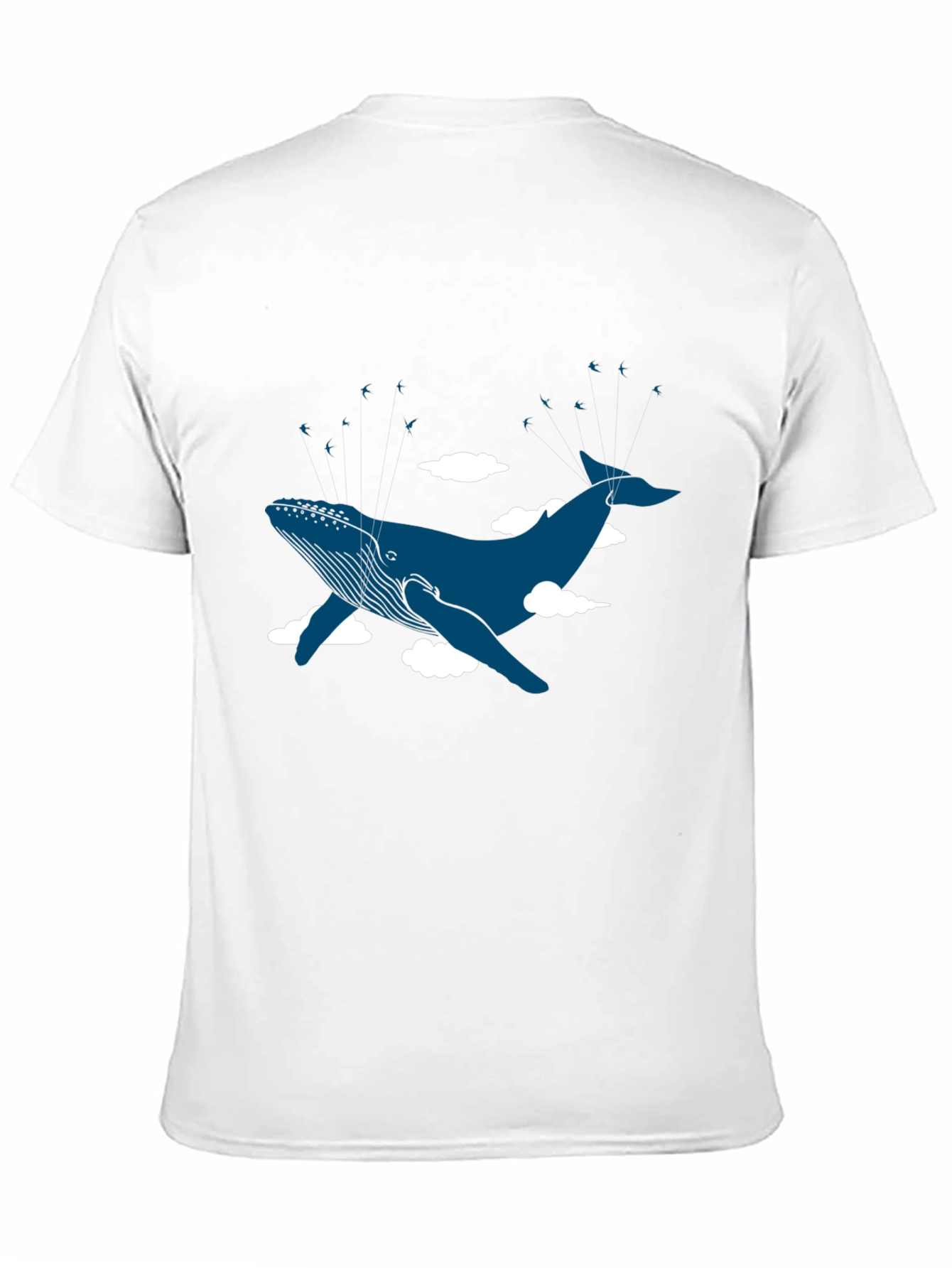 Whale in the Clouds Graphic Tee - Black Cotton