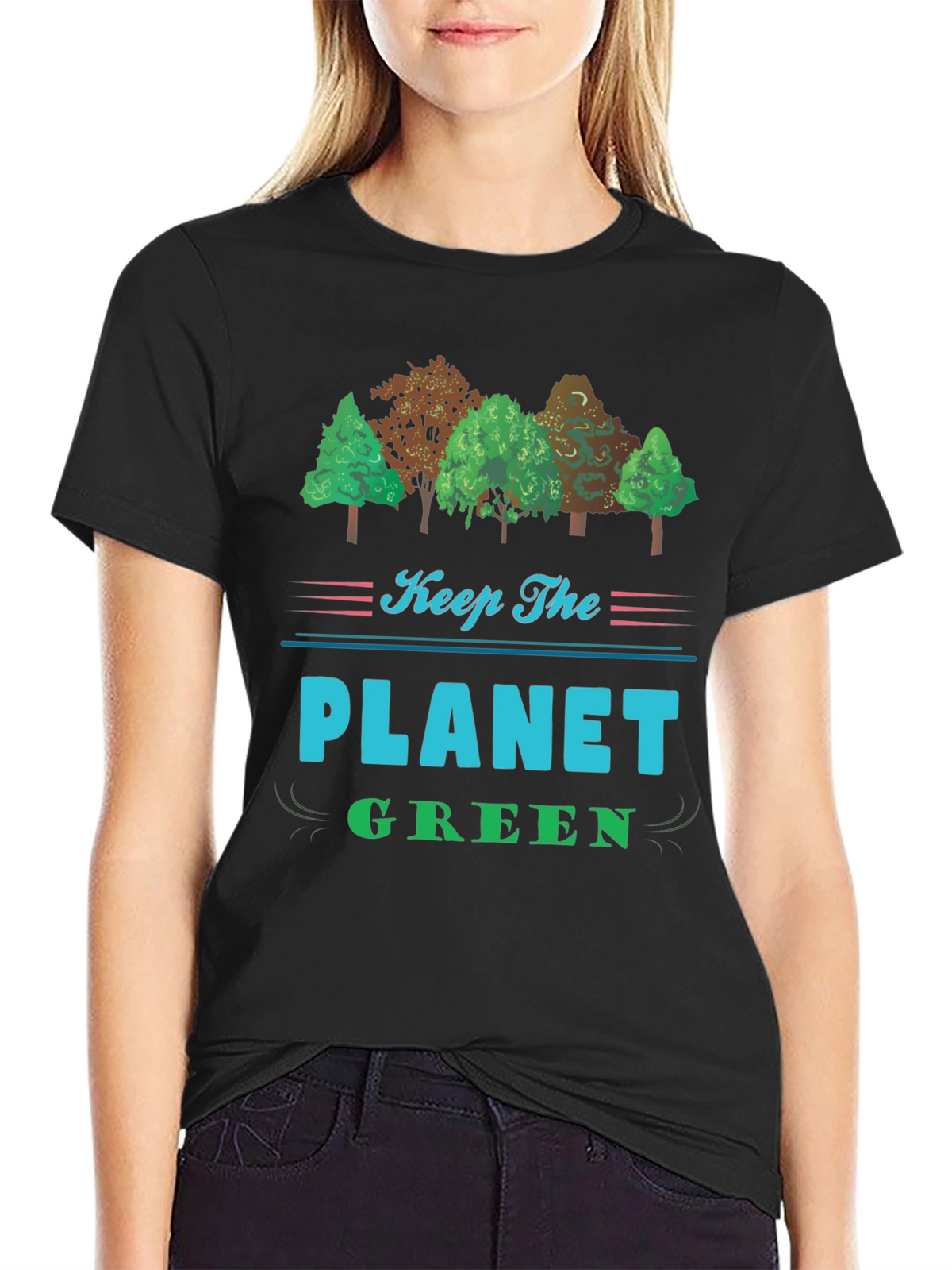 Keep The Planet Green Black T-Shirt