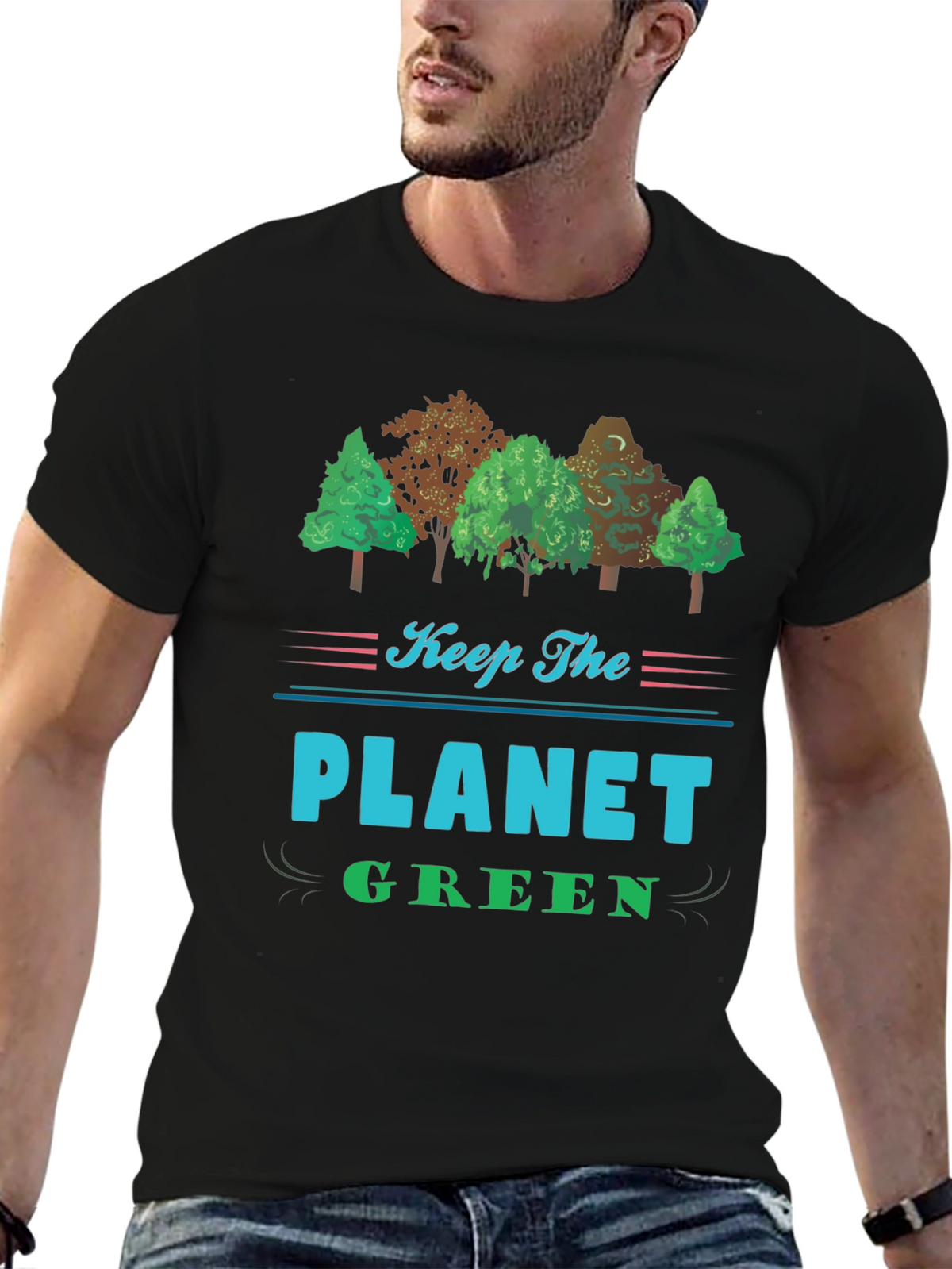 Keep The Planet Green Black T-Shirt