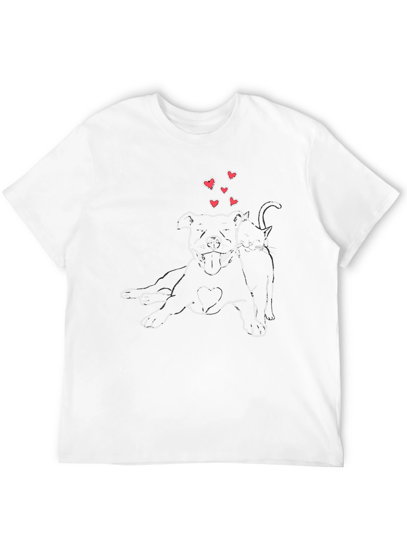Dog and Cat Love T-Shirt - Unisex