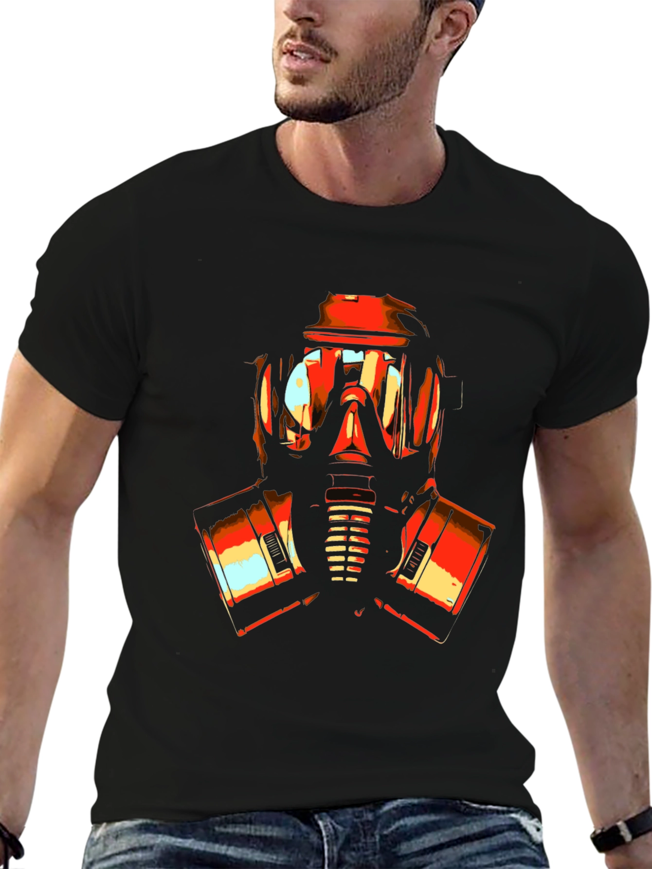 Gas Mask Graphic Tee - Bold Statement Shirt
