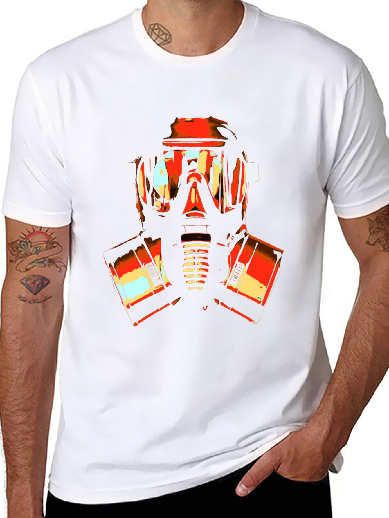 Gas Mask Graphic Tee - Bold Statement Shirt