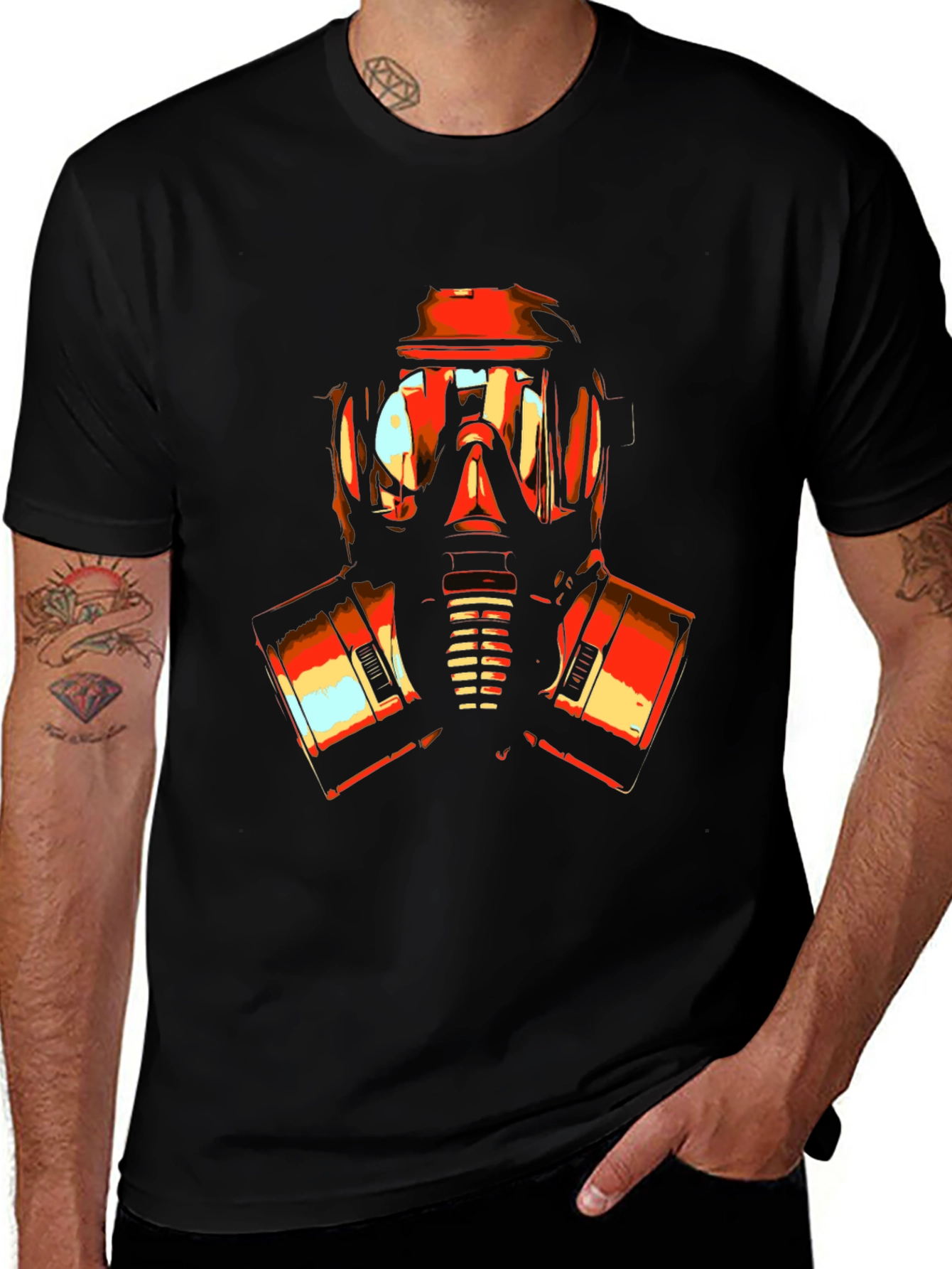 Gas Mask Graphic Tee - Bold Statement Shirt