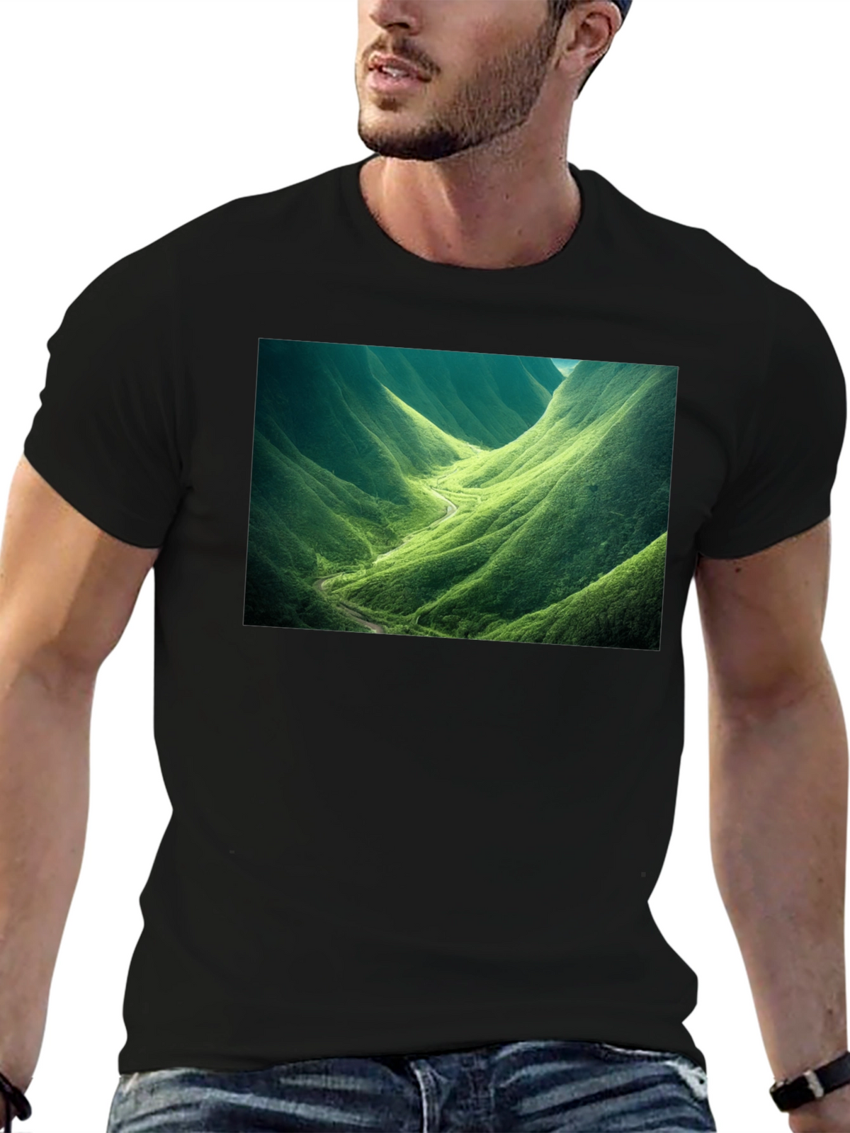 Nature Valley Graphic Tee - Black Cotton Comfort