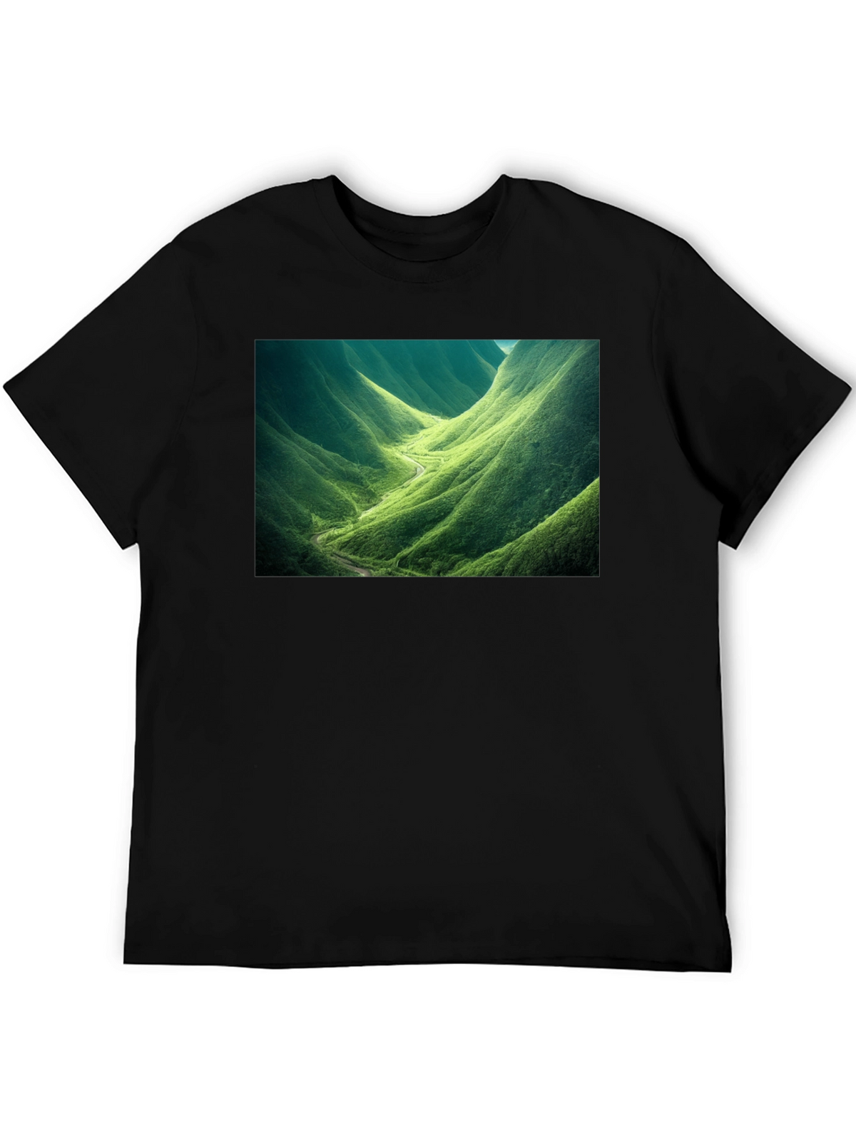 Nature Valley Graphic Tee - Black Cotton Comfort