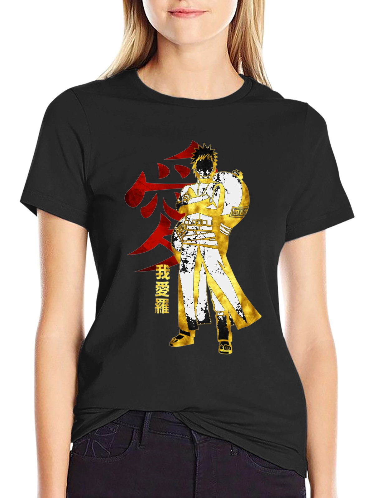 Gaara Anime Graphic Tee - Black
