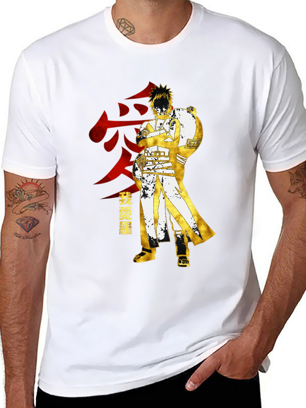 Gaara Anime Graphic Tee - Black