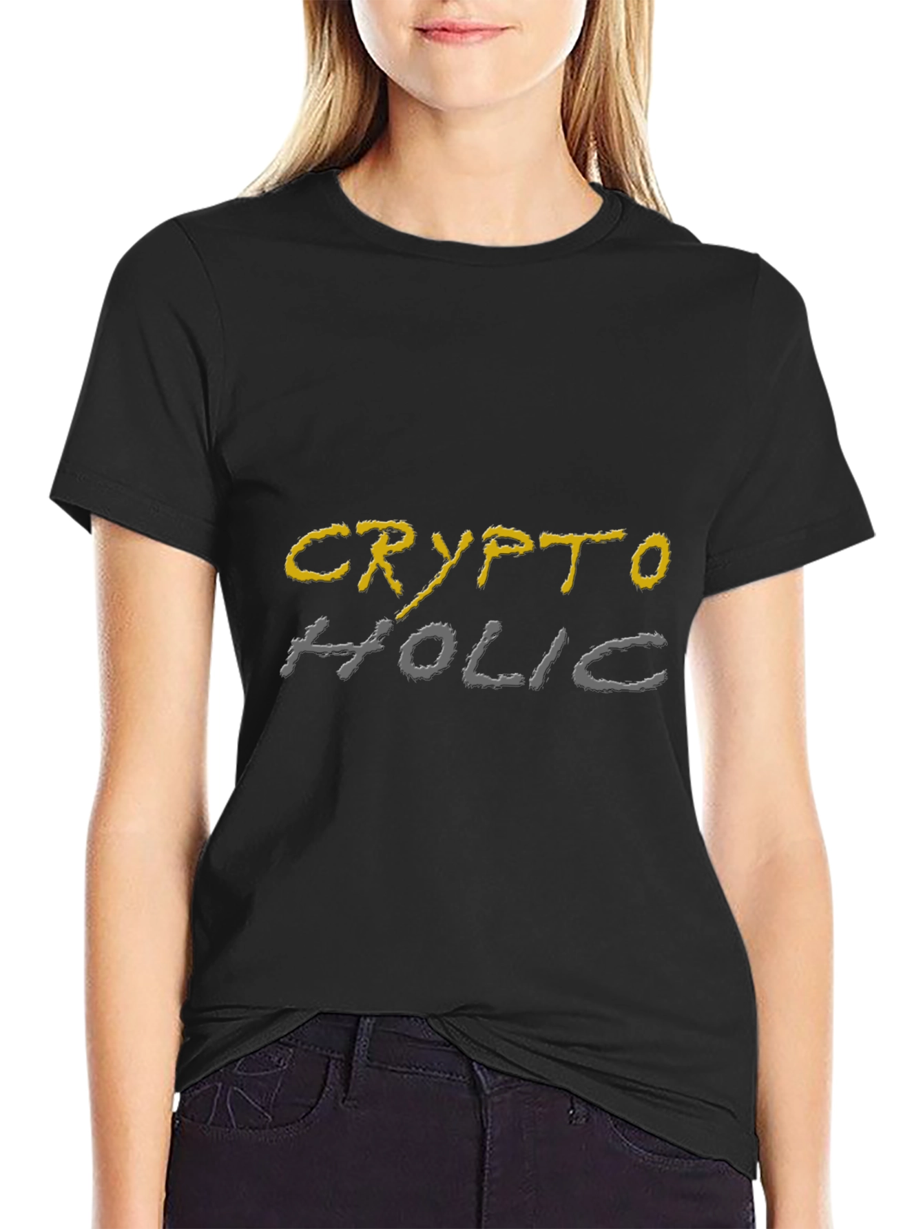 Crypto Holic Graphic Tee - Black