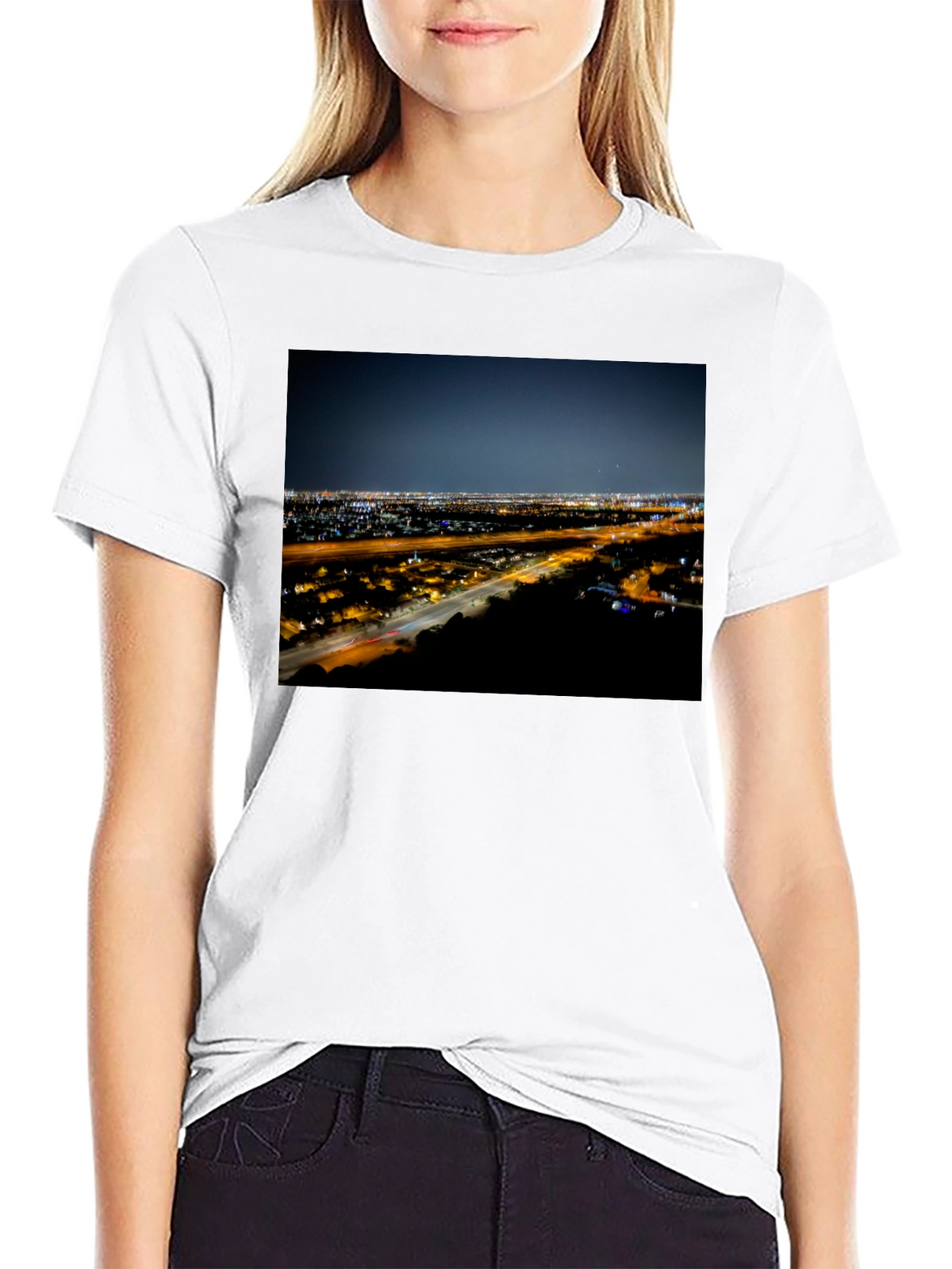 Night Cityscape Graphic Tee