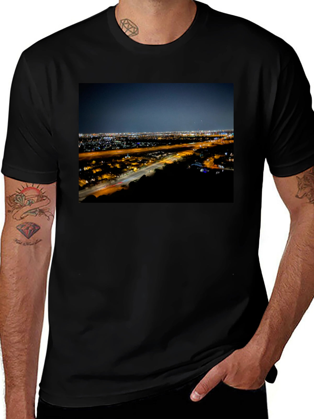 Night Cityscape Graphic Tee