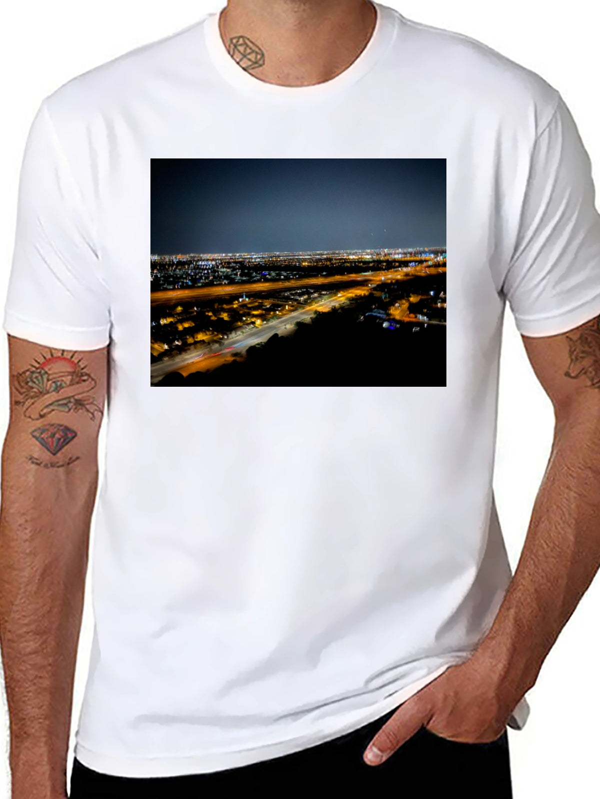 Night Cityscape Graphic Tee