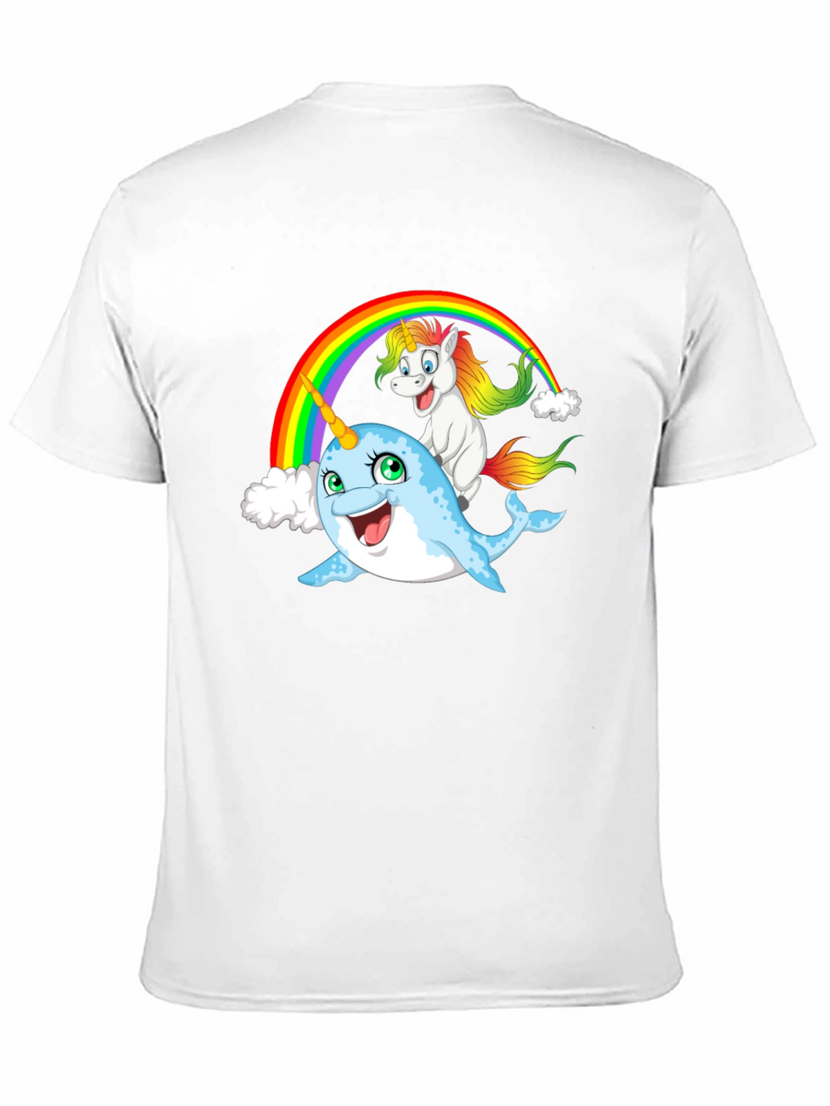 Narwhal & Unicorn Rainbow Graphic Tee