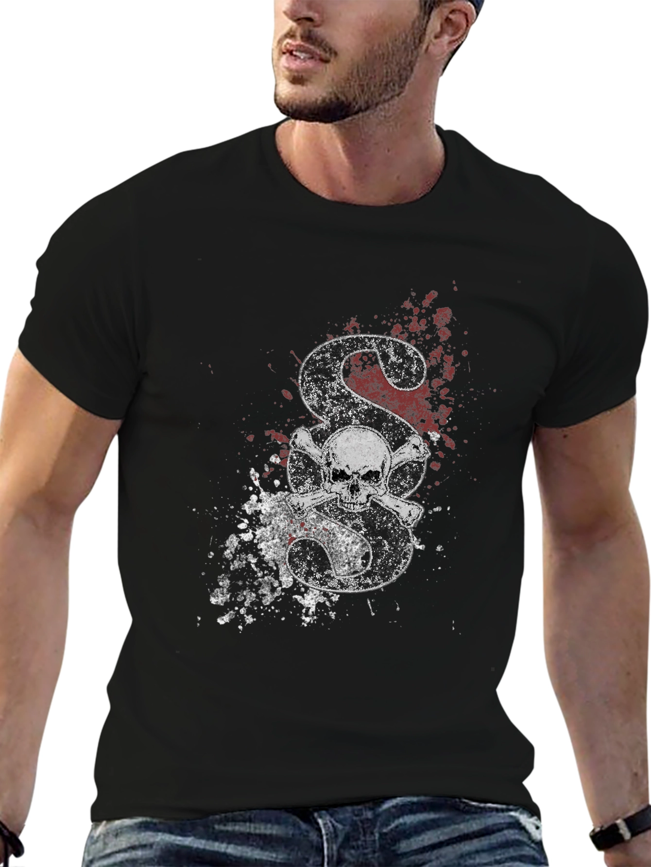 Skull & Bones Graphic Black T-Shirt