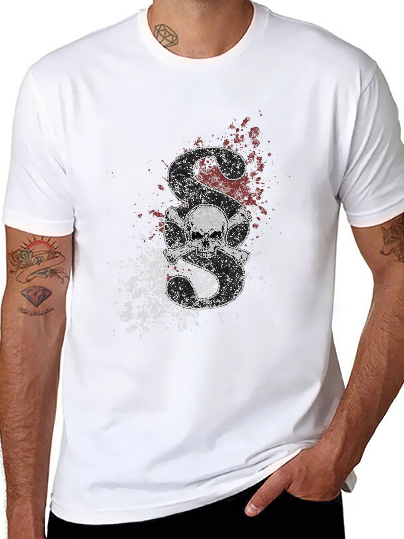 Skull & Bones Graphic Black T-Shirt