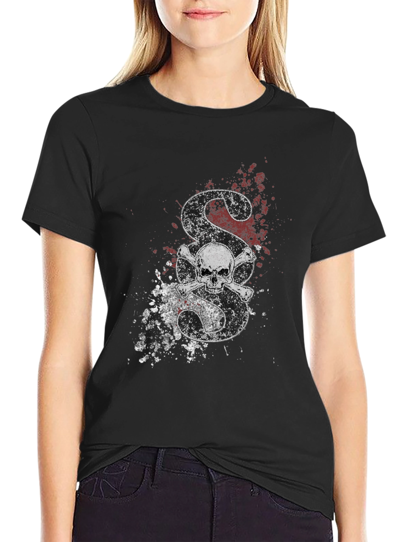 Skull & Bones Graphic Black T-Shirt
