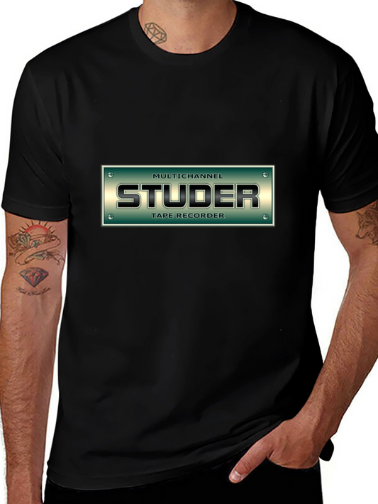 Studer Tape Recorder Graphic Tee - Black T-Shirt