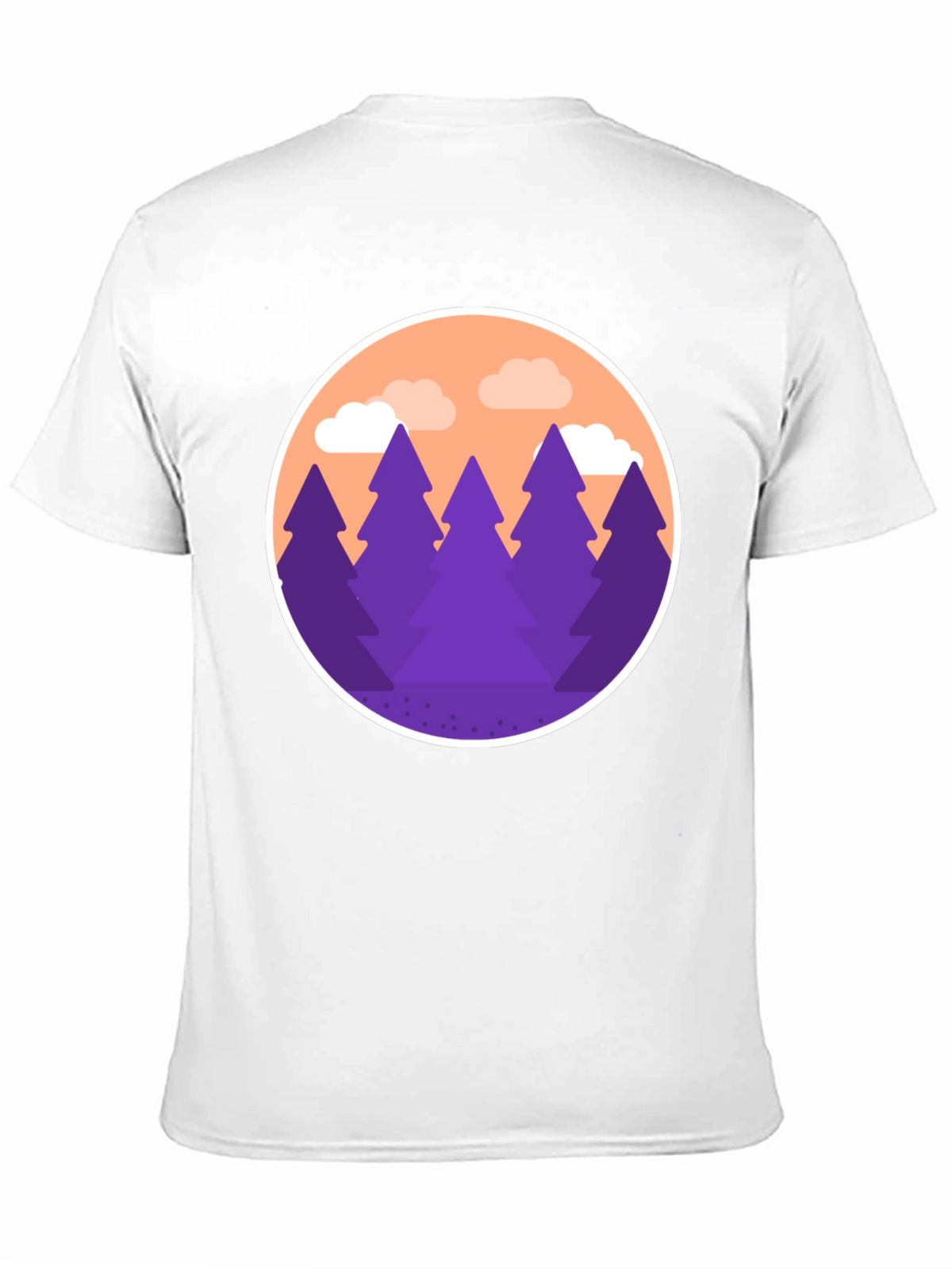 Mountain Trees Graphic Tee - Black Cotton Blend