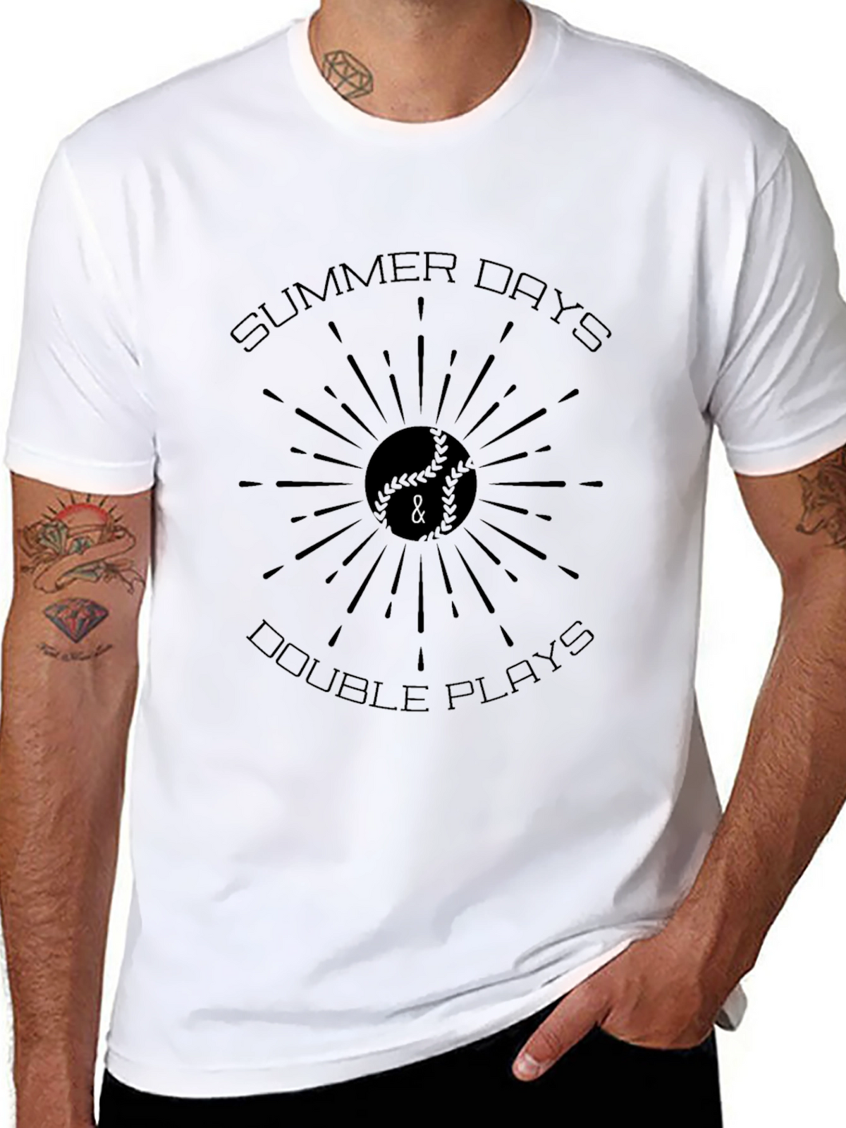 Summer Days & Double Plays Baseball T-Shirt